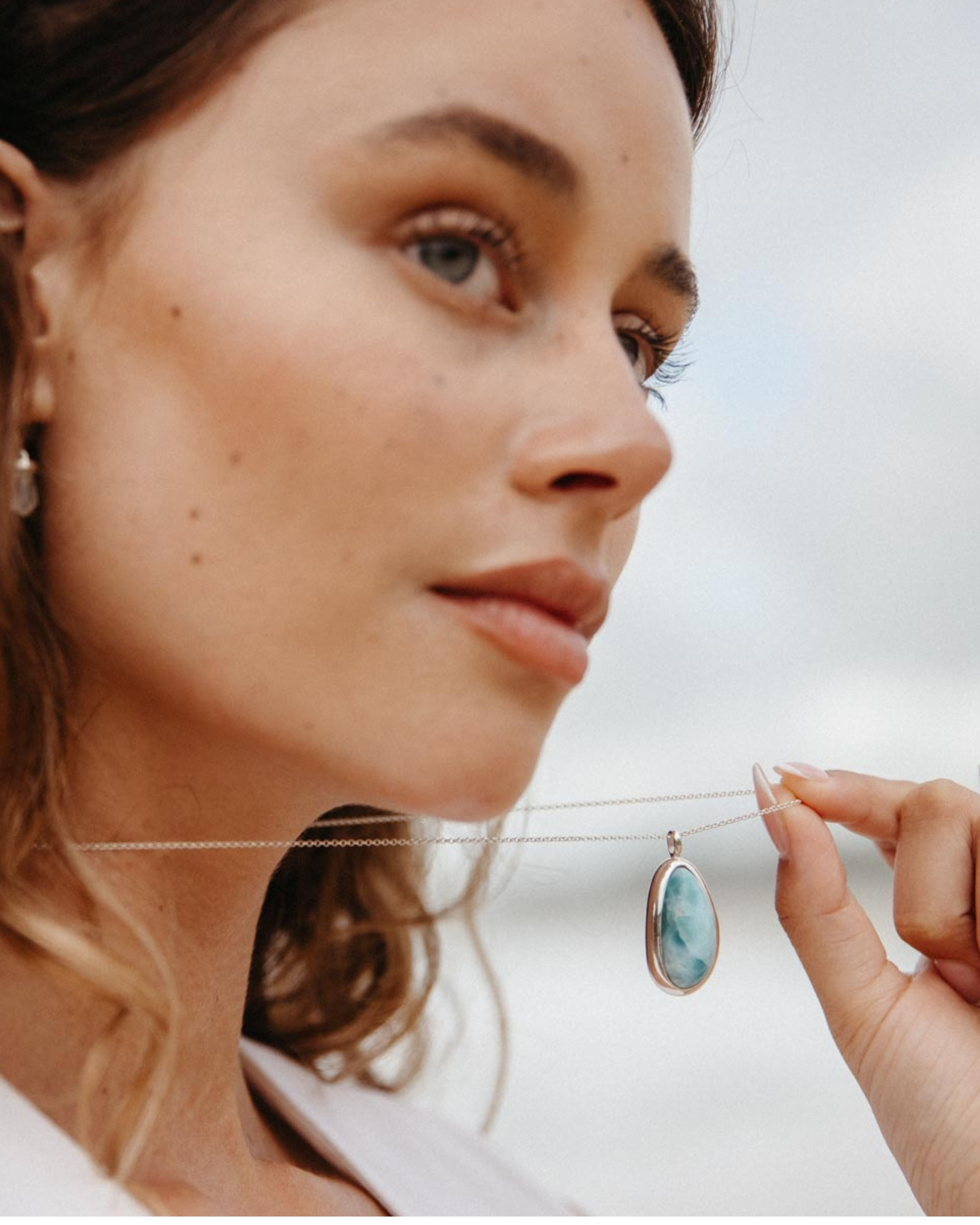 Larimar #2 | Sterling Silver | One Of a Kind Magic Drop 3