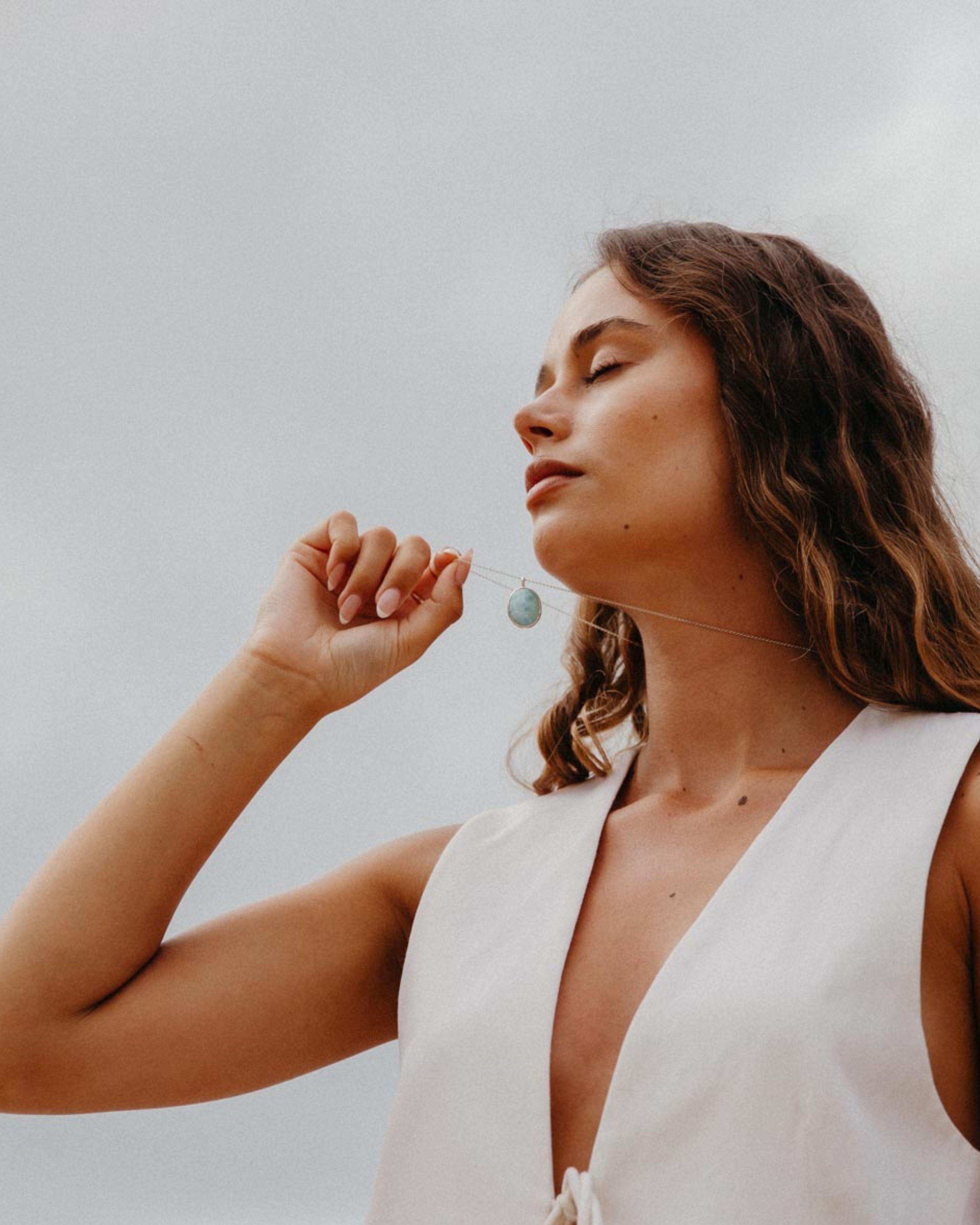 Larimar #7 | Sterling Silver | One Of a Kind Magic Drop 3