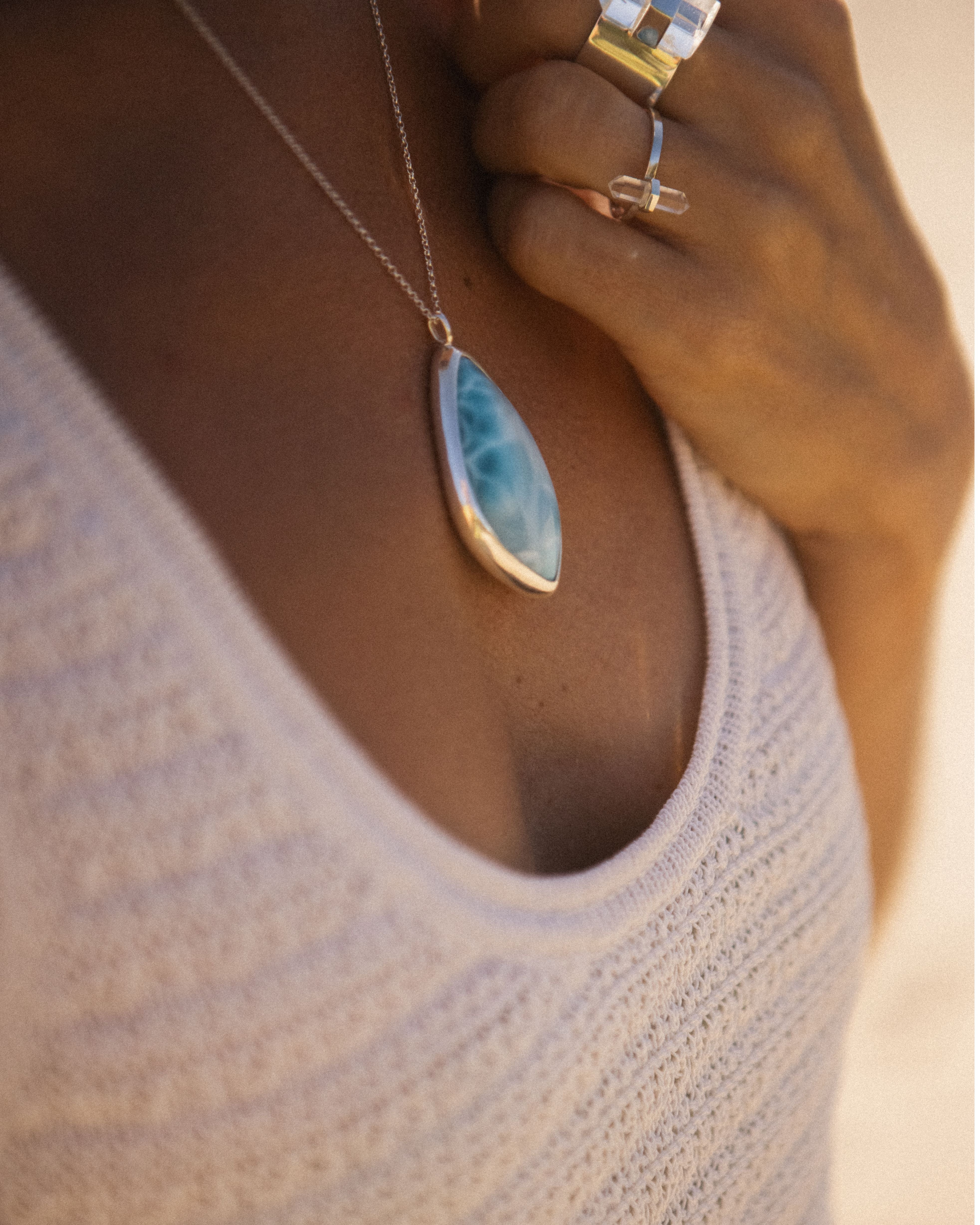 Larimar #1 | Sterling Silver | One Of a Kind Magic Drop 2