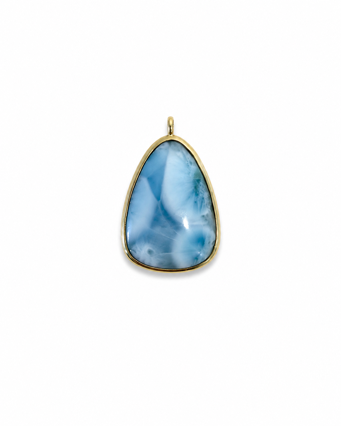 one of a kind charm | larimar | 18k gold vermeil