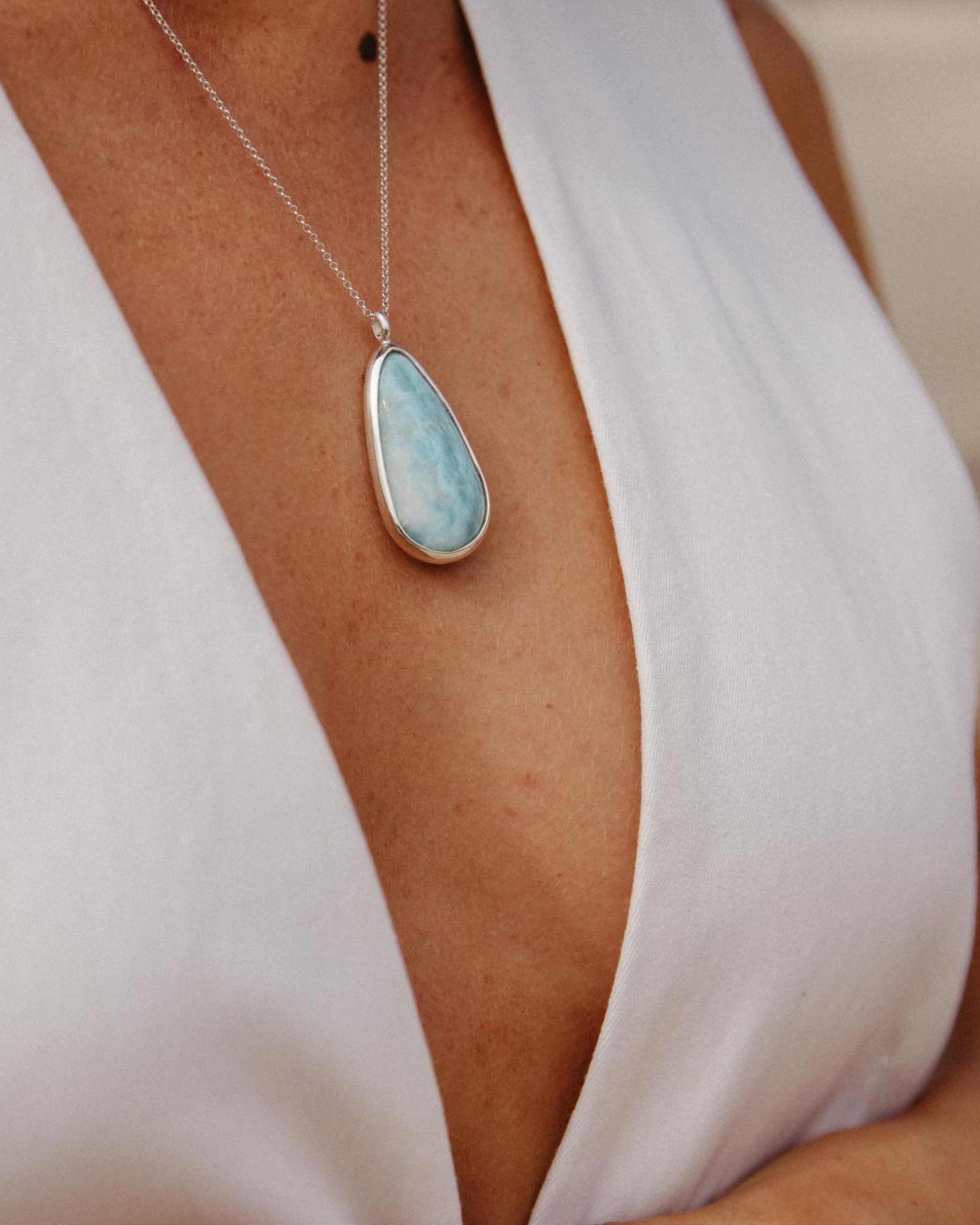 Larimar #5 | Sterling Silver | One Of a Kind Magic Drop 3