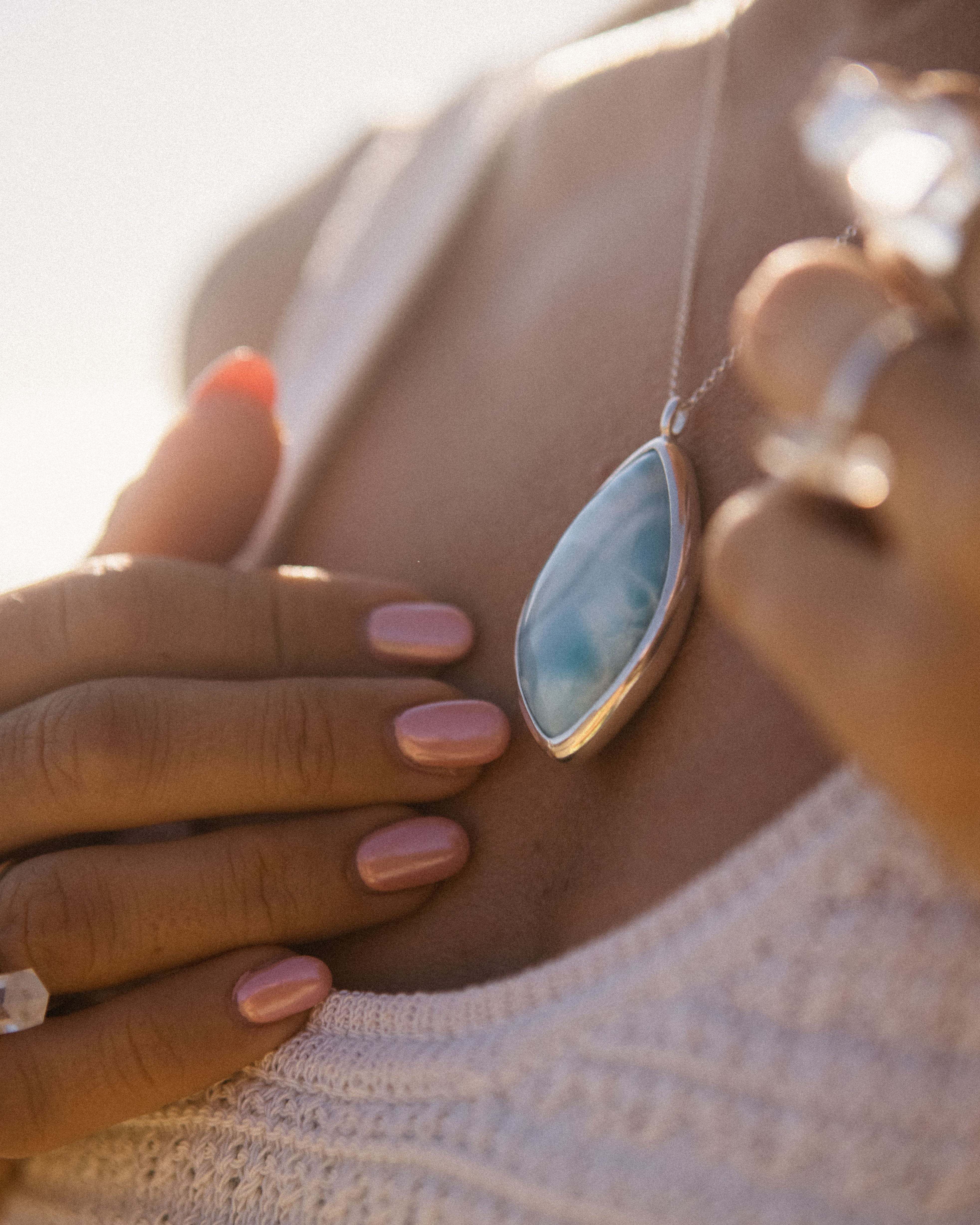 Larimar #1 | Sterling Silver | One Of a Kind Magic Drop 2