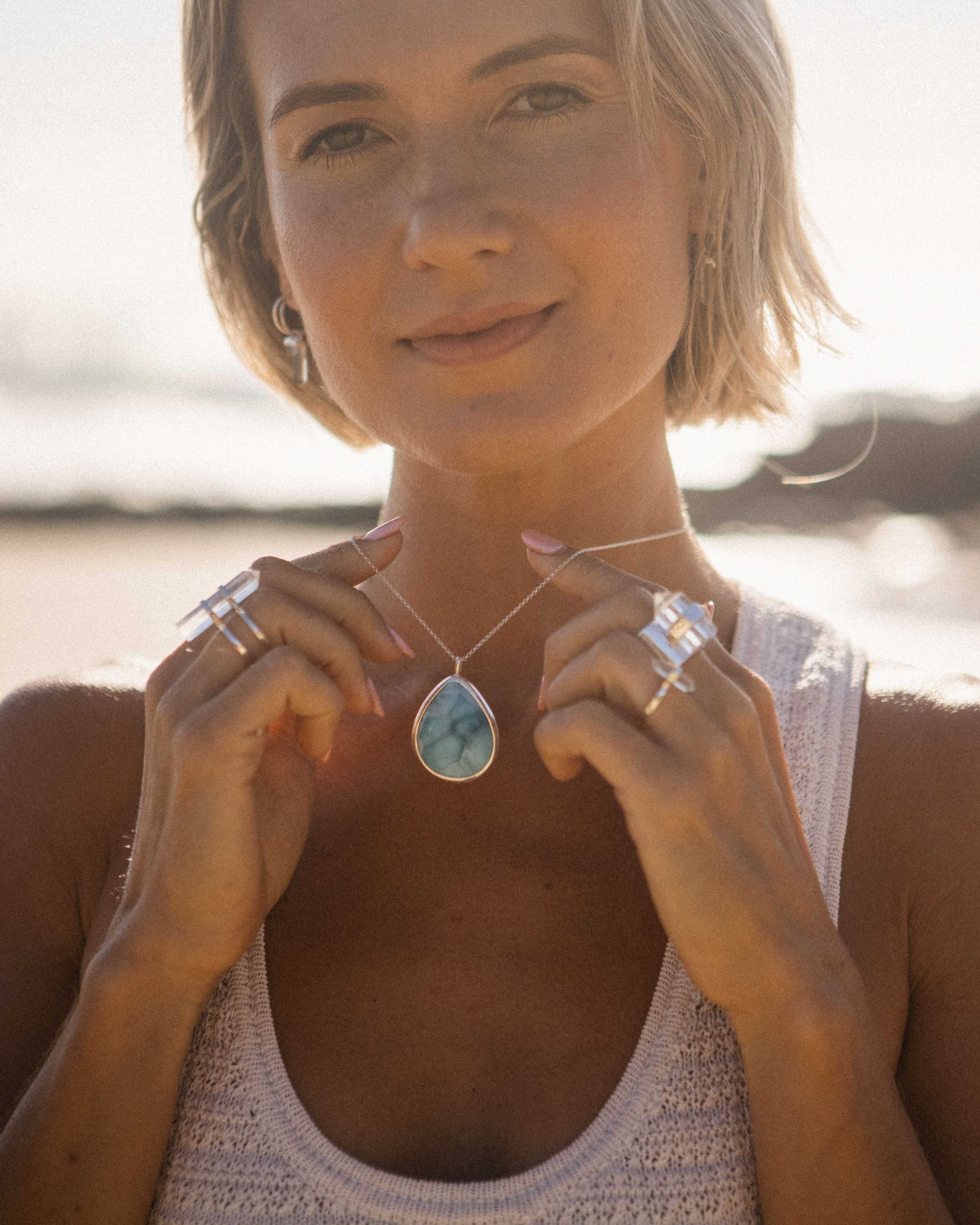 Larimar #2 | Sterling Silver | One Of a Kind Magic Drop 2