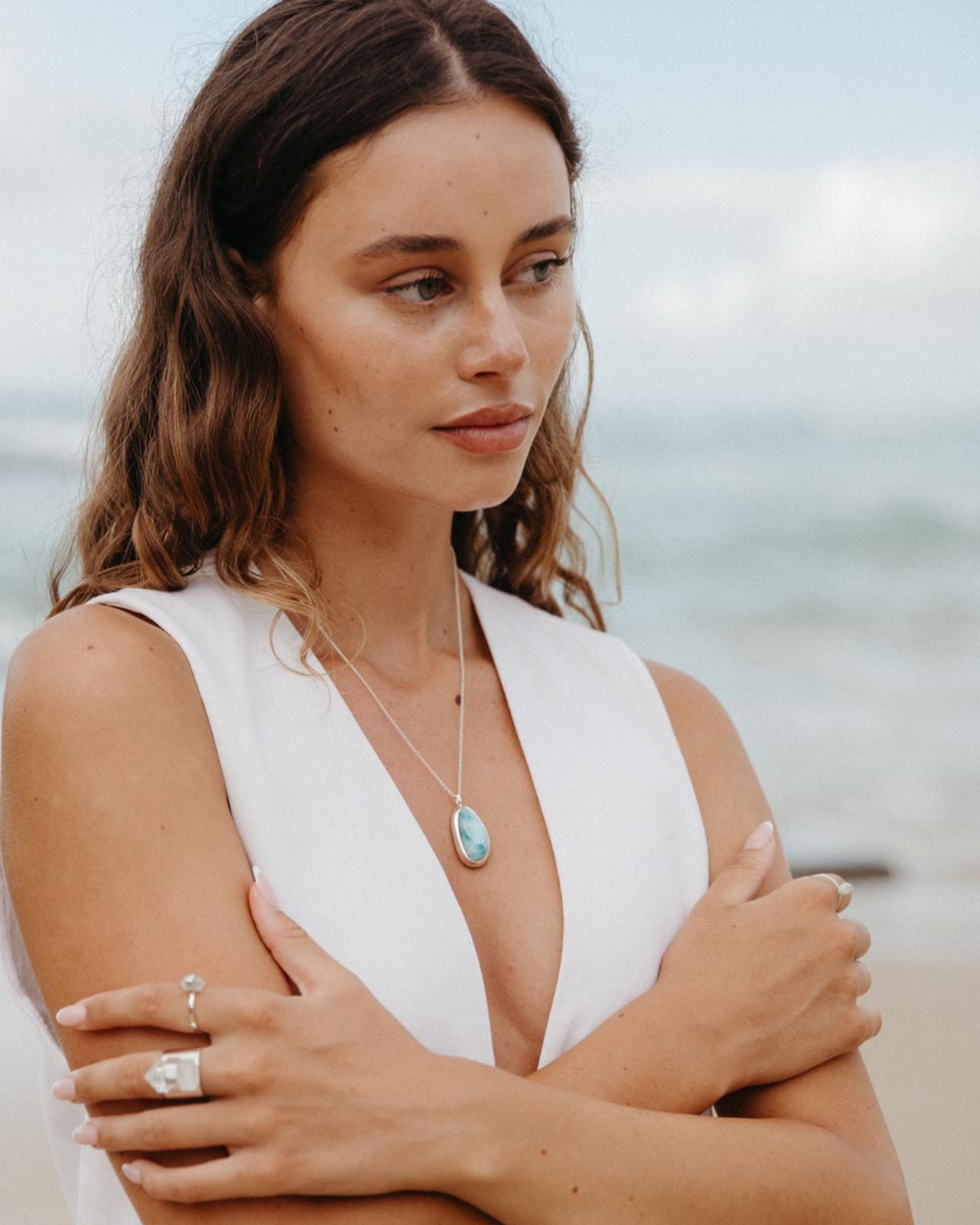 Larimar #2 | Sterling Silver | One Of a Kind Magic Drop 3