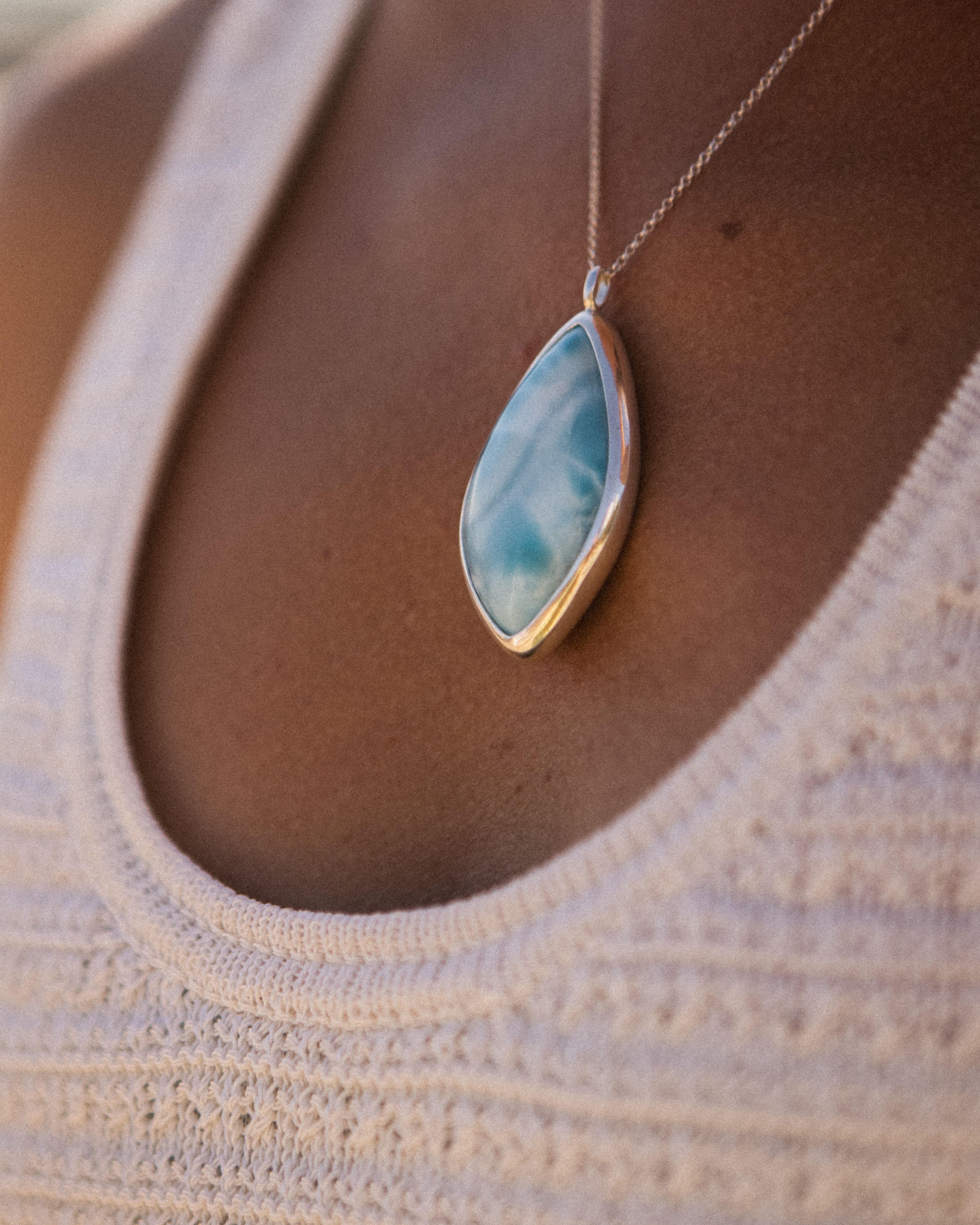 Larimar #1 | Sterling Silver | One Of a Kind Magic Drop 2