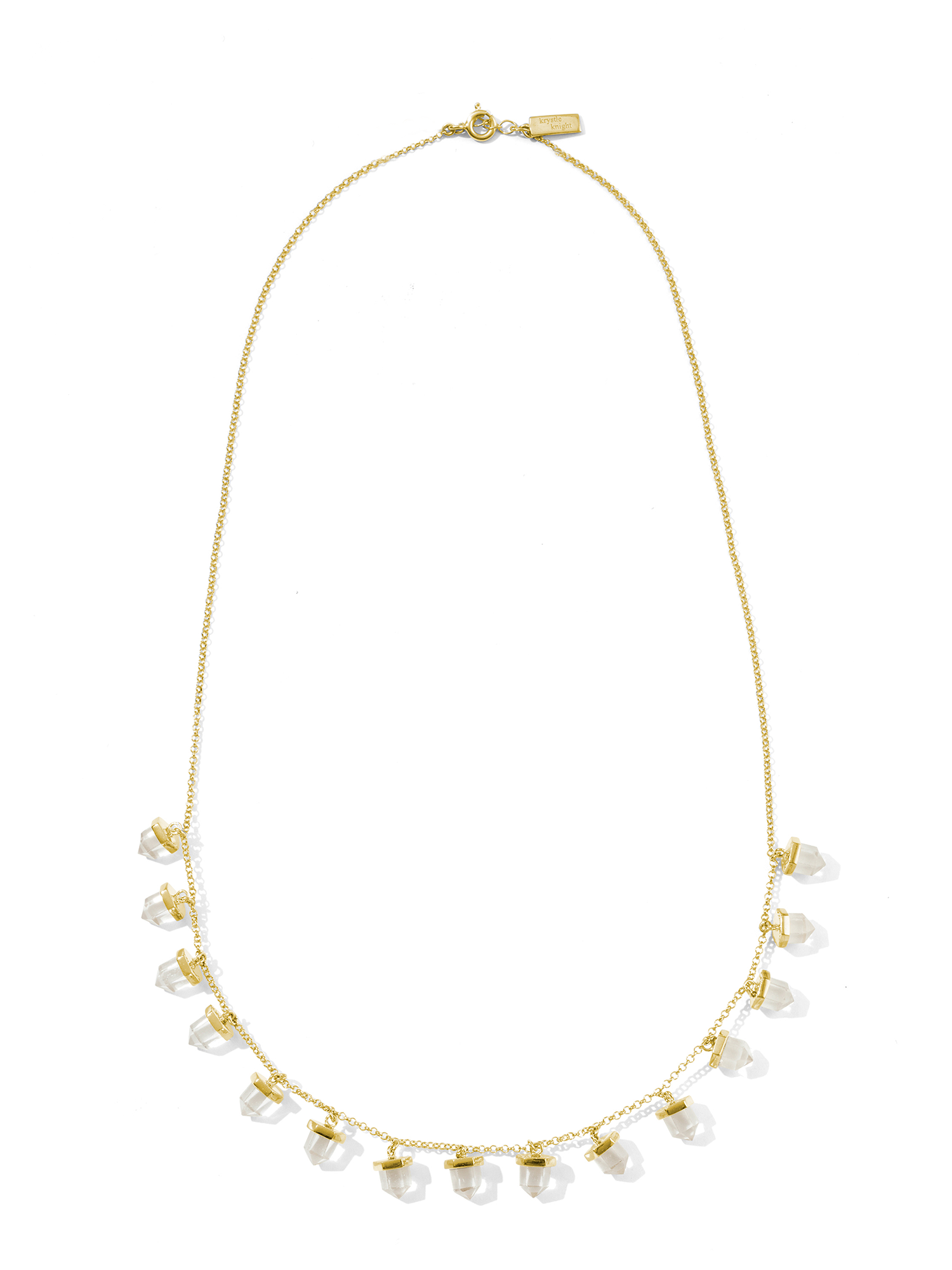 moonlit multi crystal necklace | clear quartz