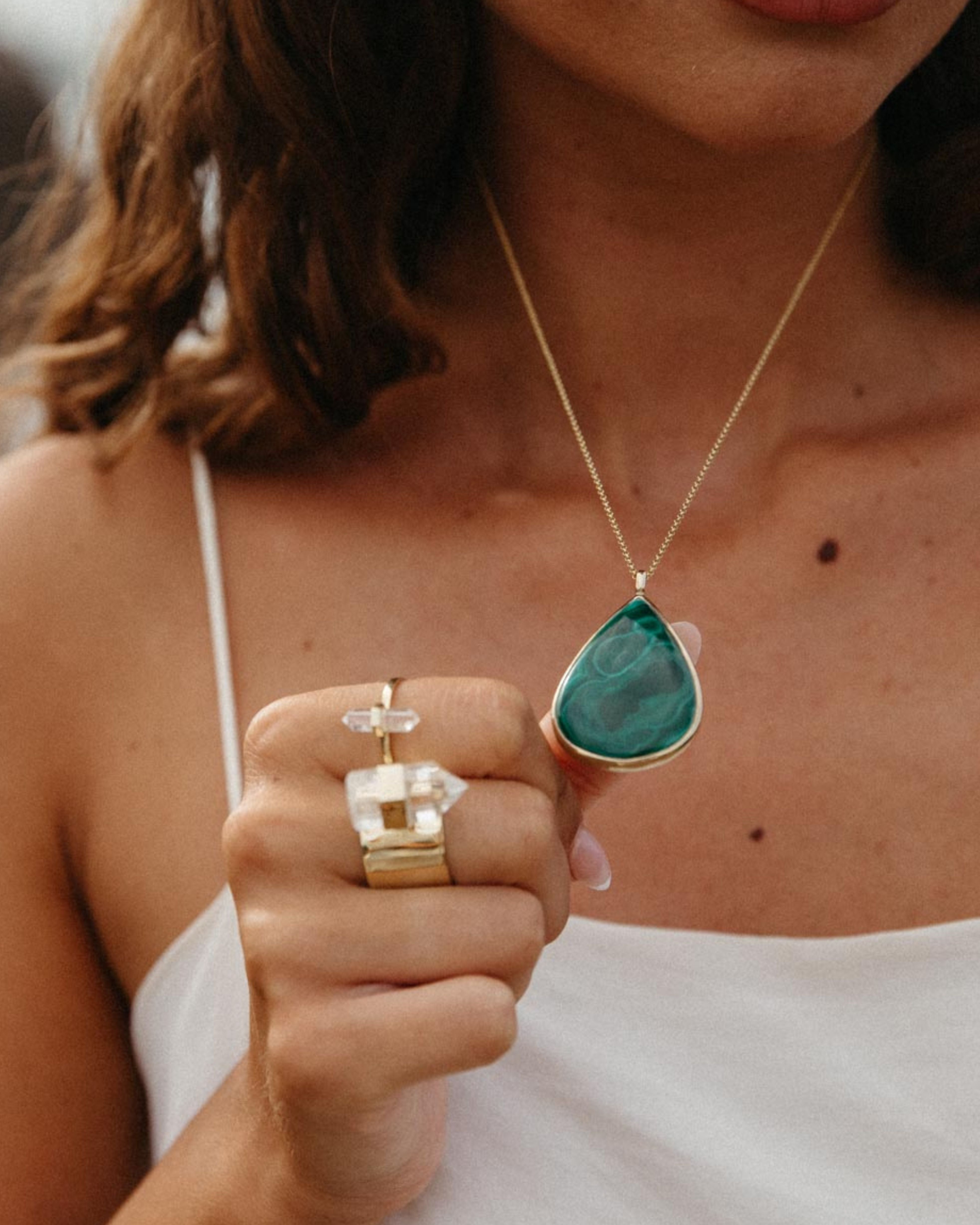Malachite # 2 | 18k Gold Vermeil | One Of a Kind Magic Drop 3