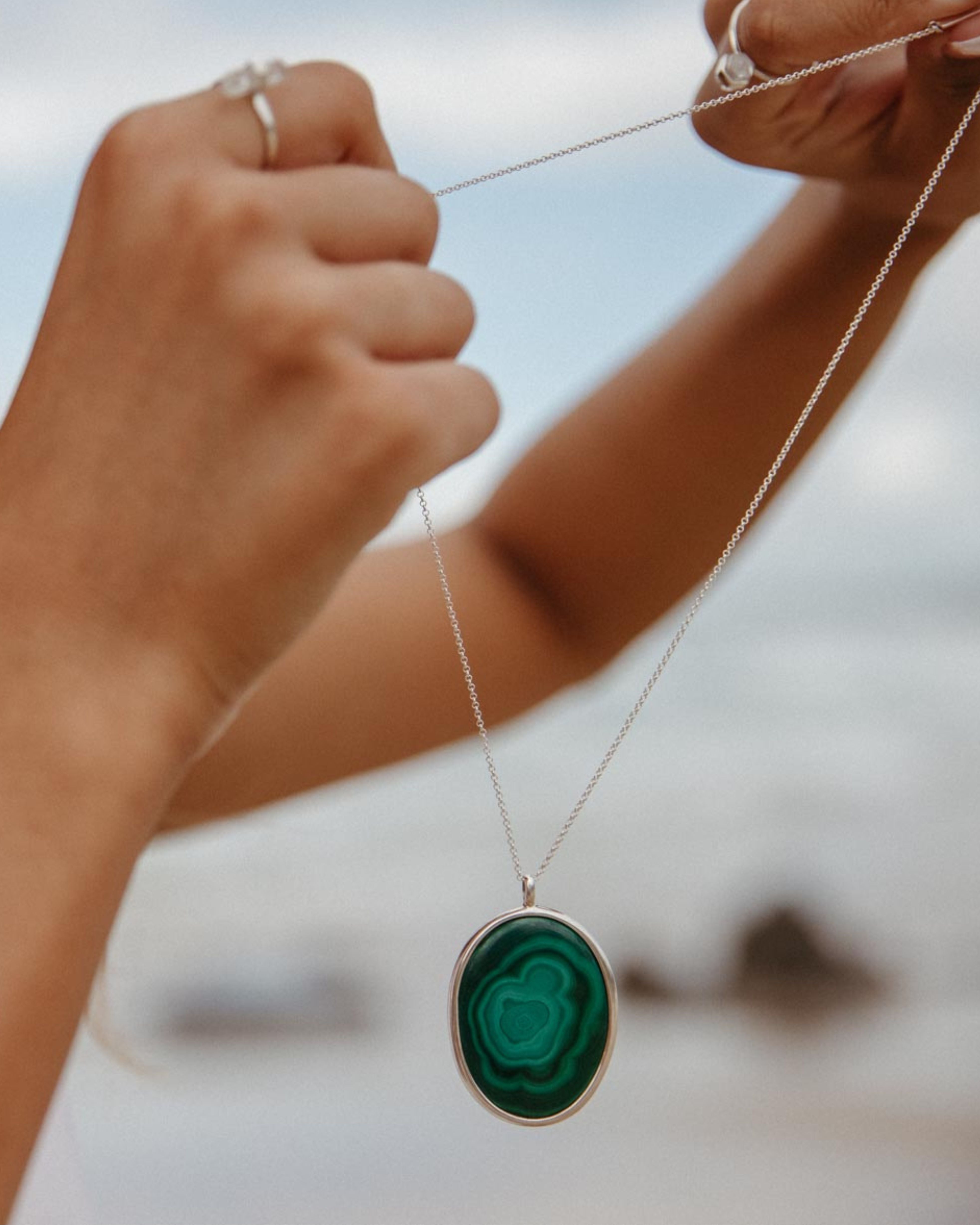 Malachite # 1 | Sterling Silver | One Of a Kind Magic Drop 3