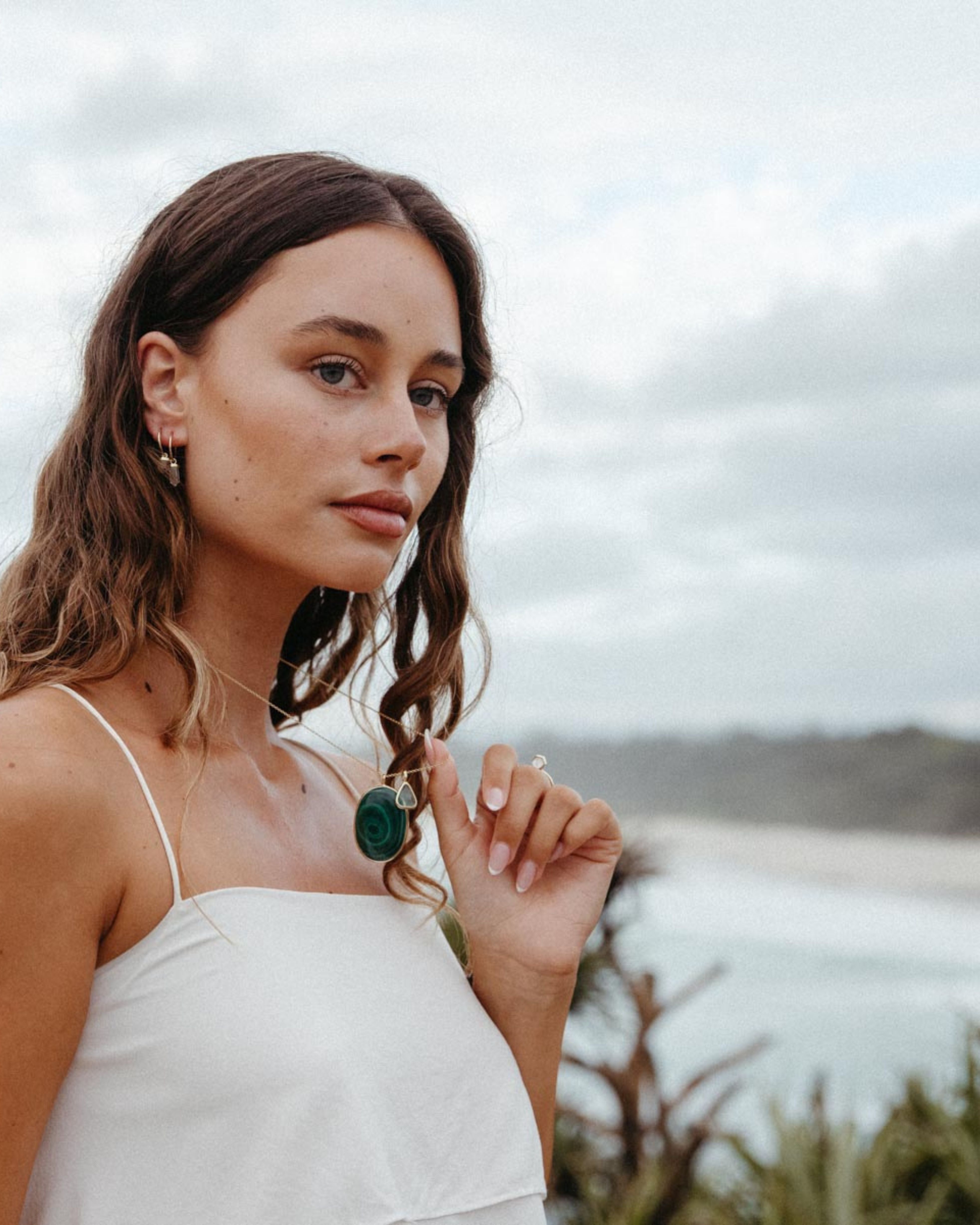 Malachite + Peru Opal | 18k Gold Vermeil | One Of a Kind Magic Drop 3