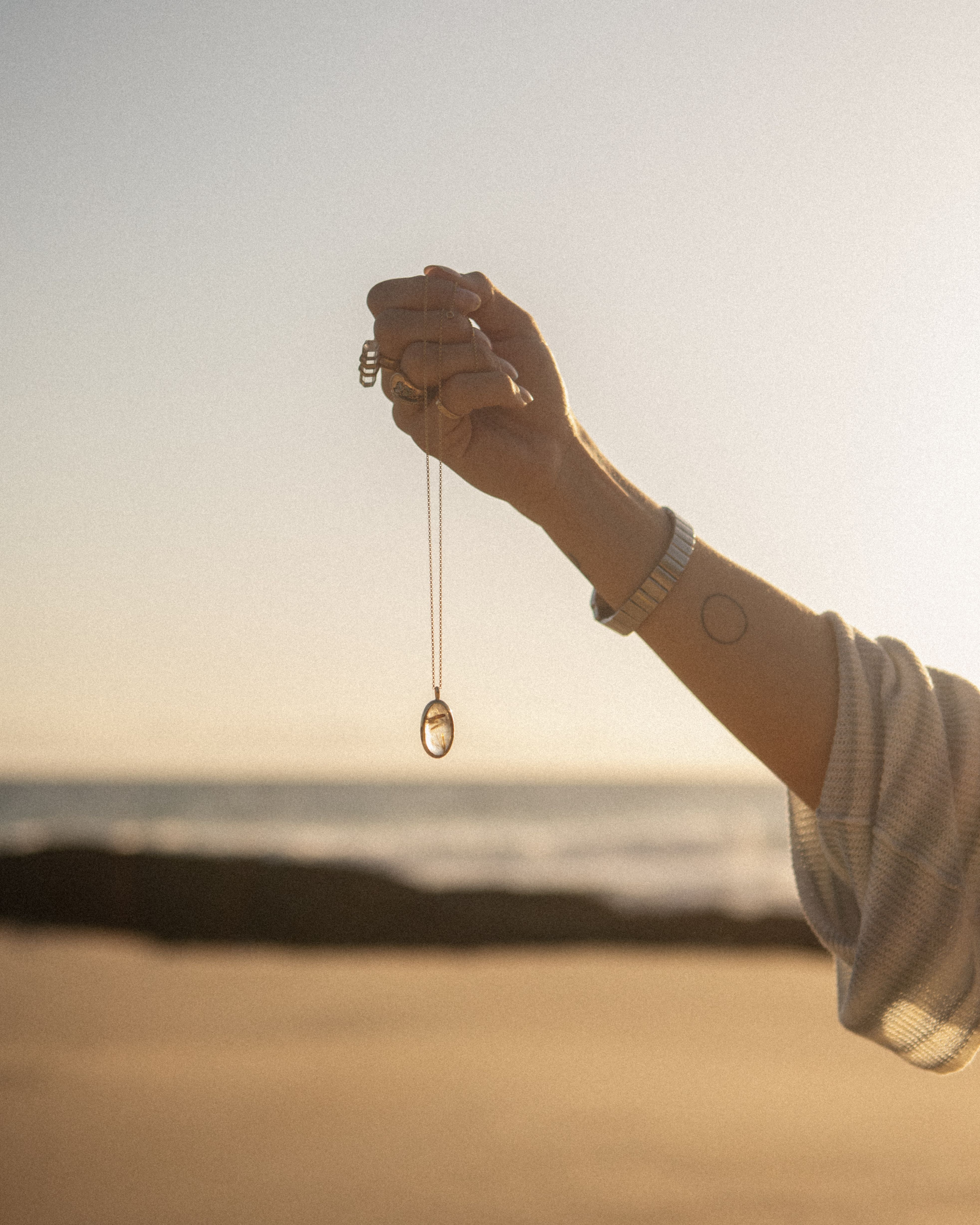 Oval Rutilated Quartz | Gold Vermeil | One Of a Kind Magic Drop 2