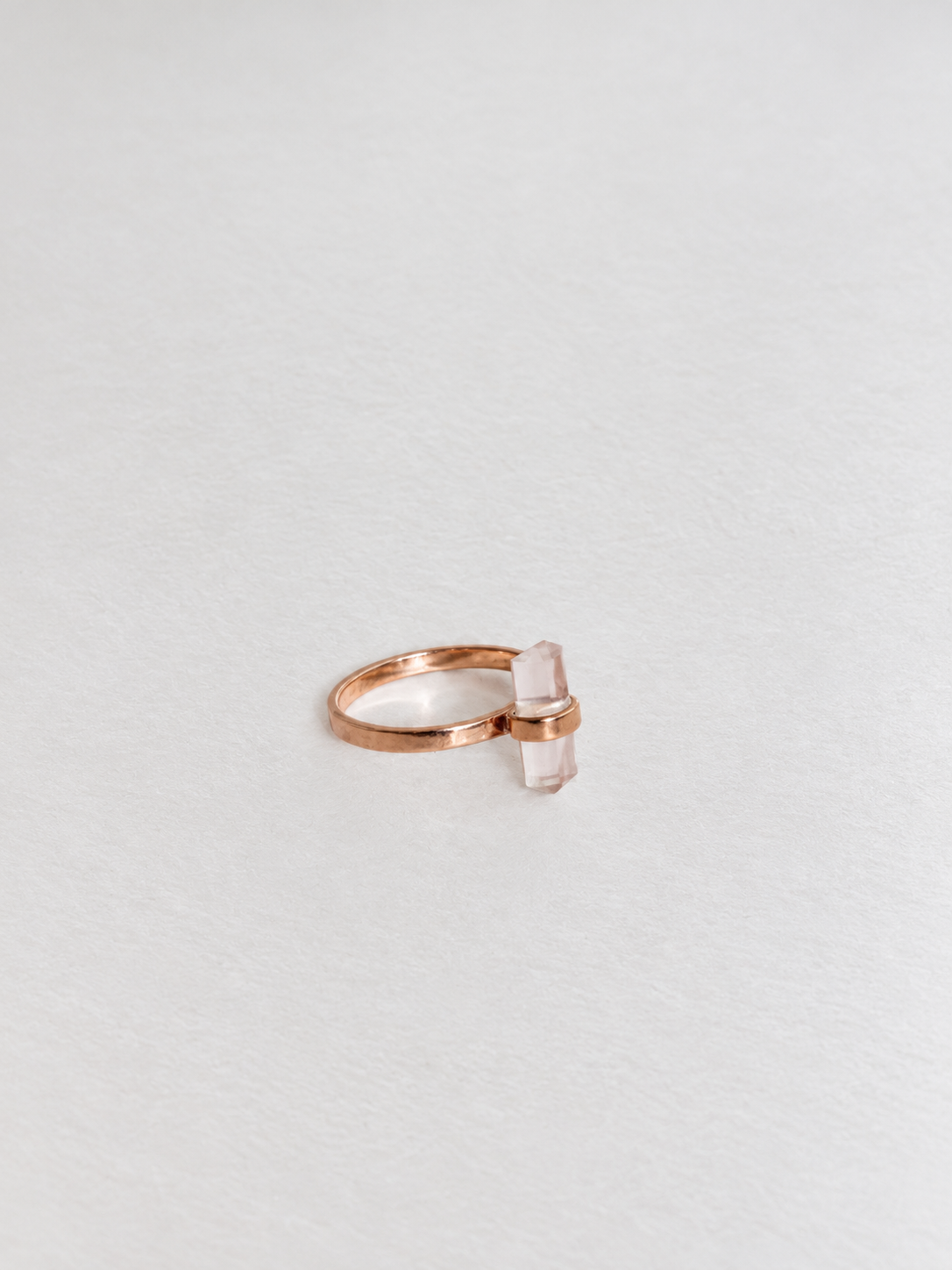 rectangle crystal ring | clear quartz | warehouse sale | size 7