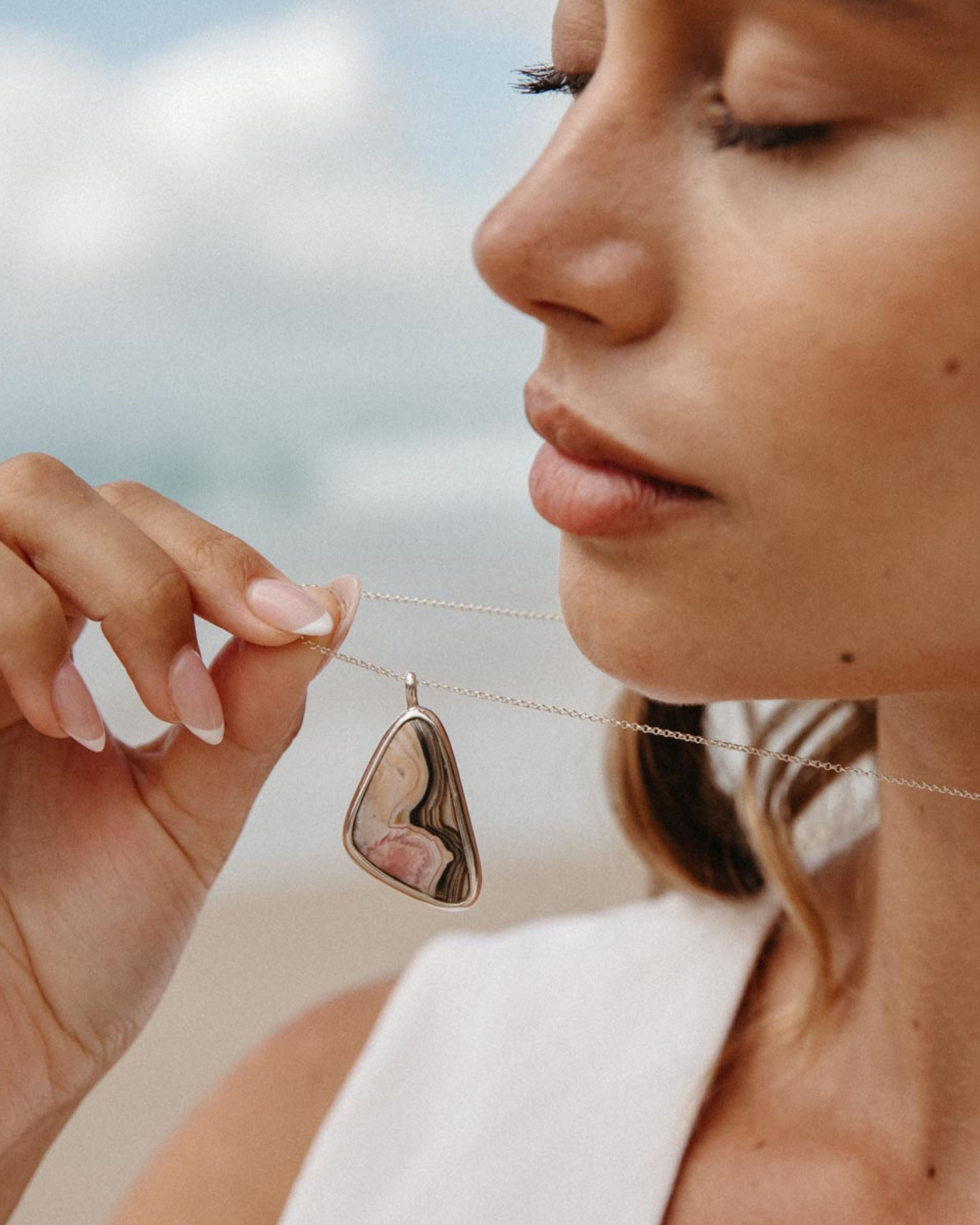 Rhodochrosite #2 | Sterling Silver | One Of a Kind Magic Drop 3