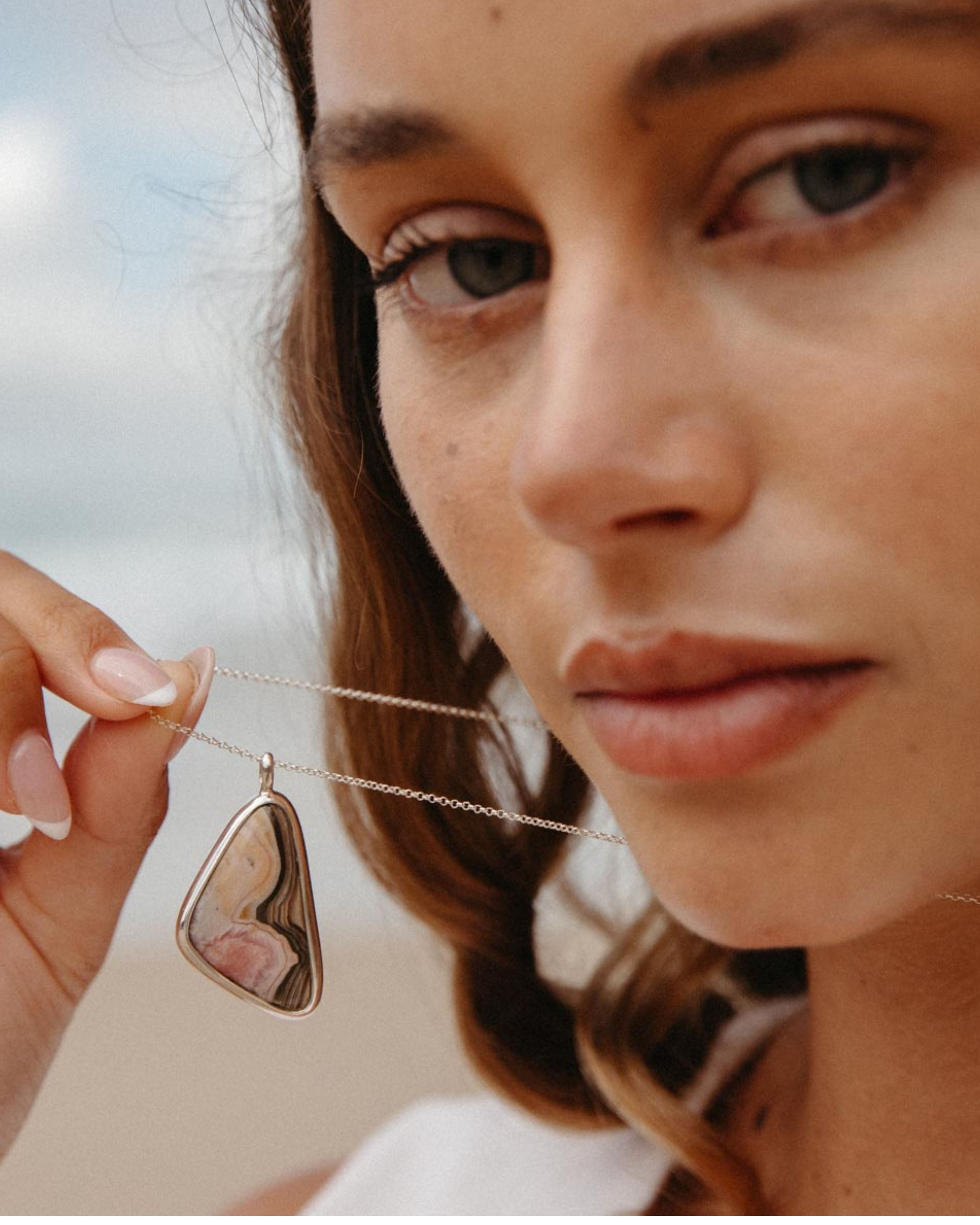 Rhodochrosite #2 | Sterling Silver | One Of a Kind Magic Drop 3