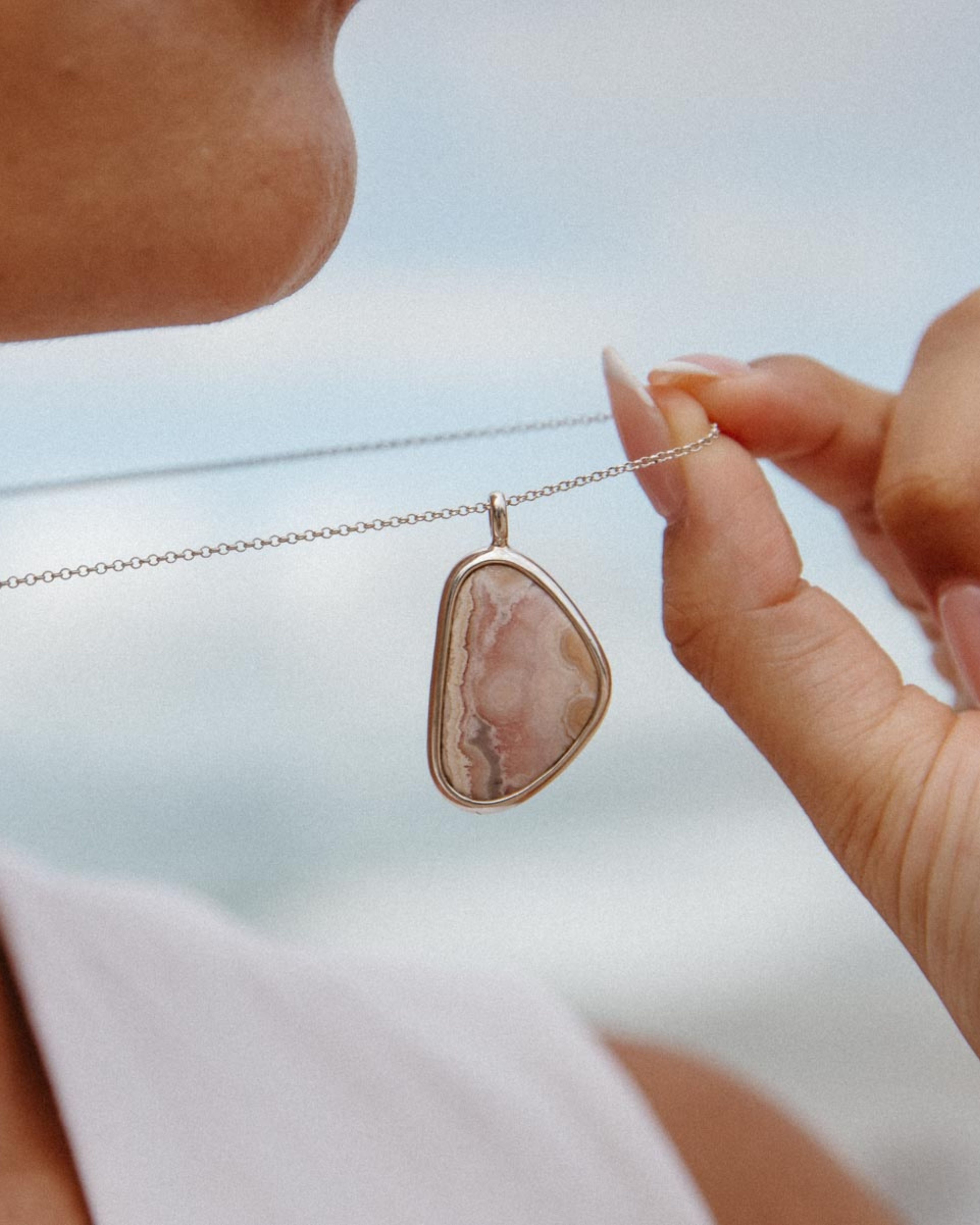 Rhodochrosite #7 | Sterling Silver | One Of a Kind Magic Drop 3