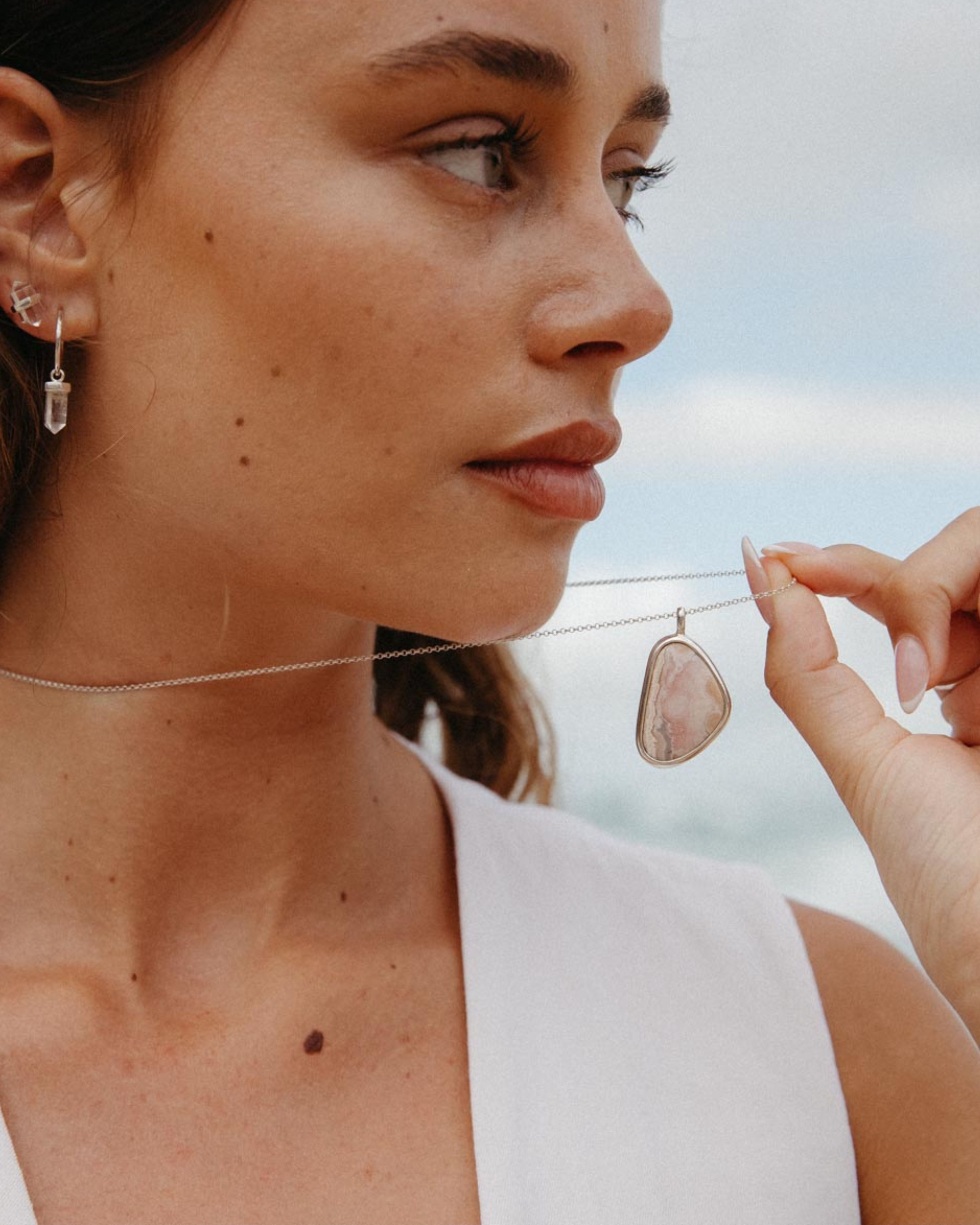 Rhodochrosite #7 | Sterling Silver | One Of a Kind Magic Drop 3