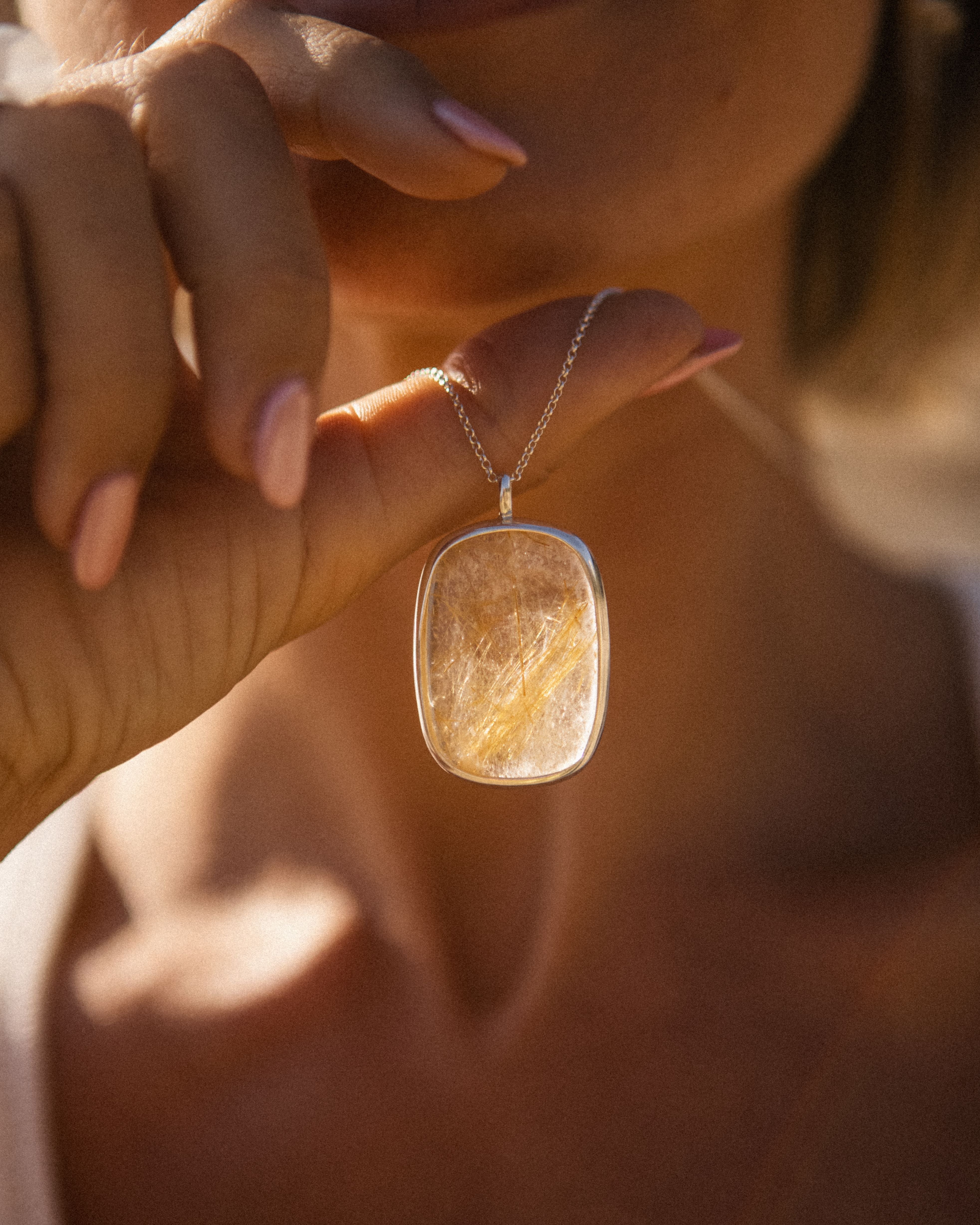 Rulilated Quartz #2 | 925 Sterling Silver | One Of a Kind Magic Drop 2