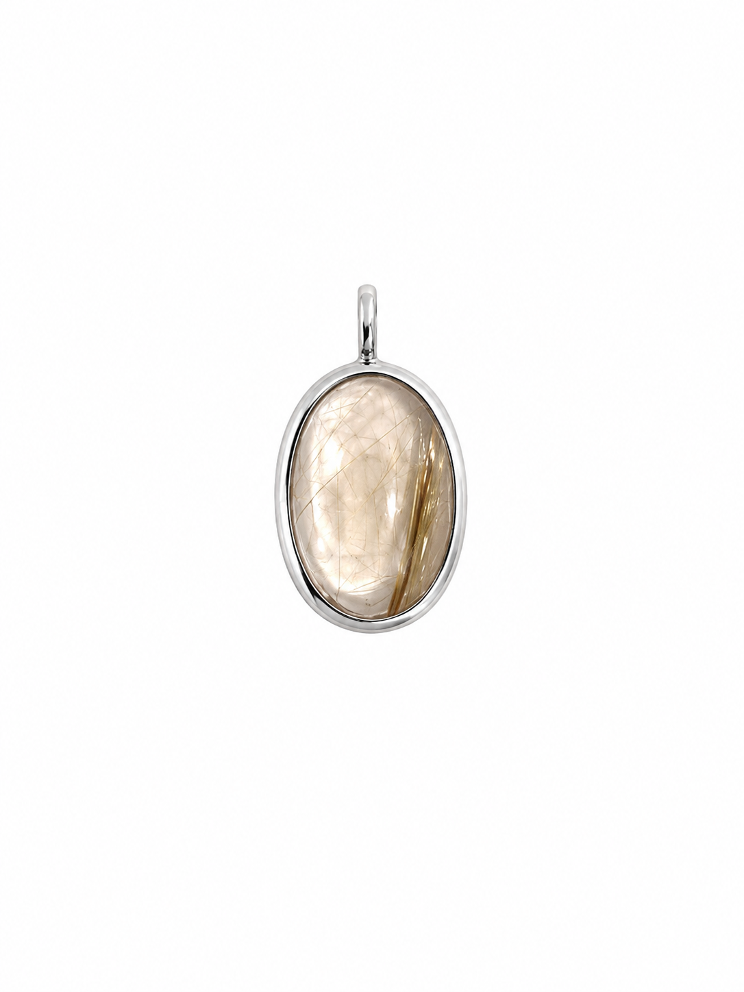 one of a kind charm | rutilated quartz | 925 sterling silver