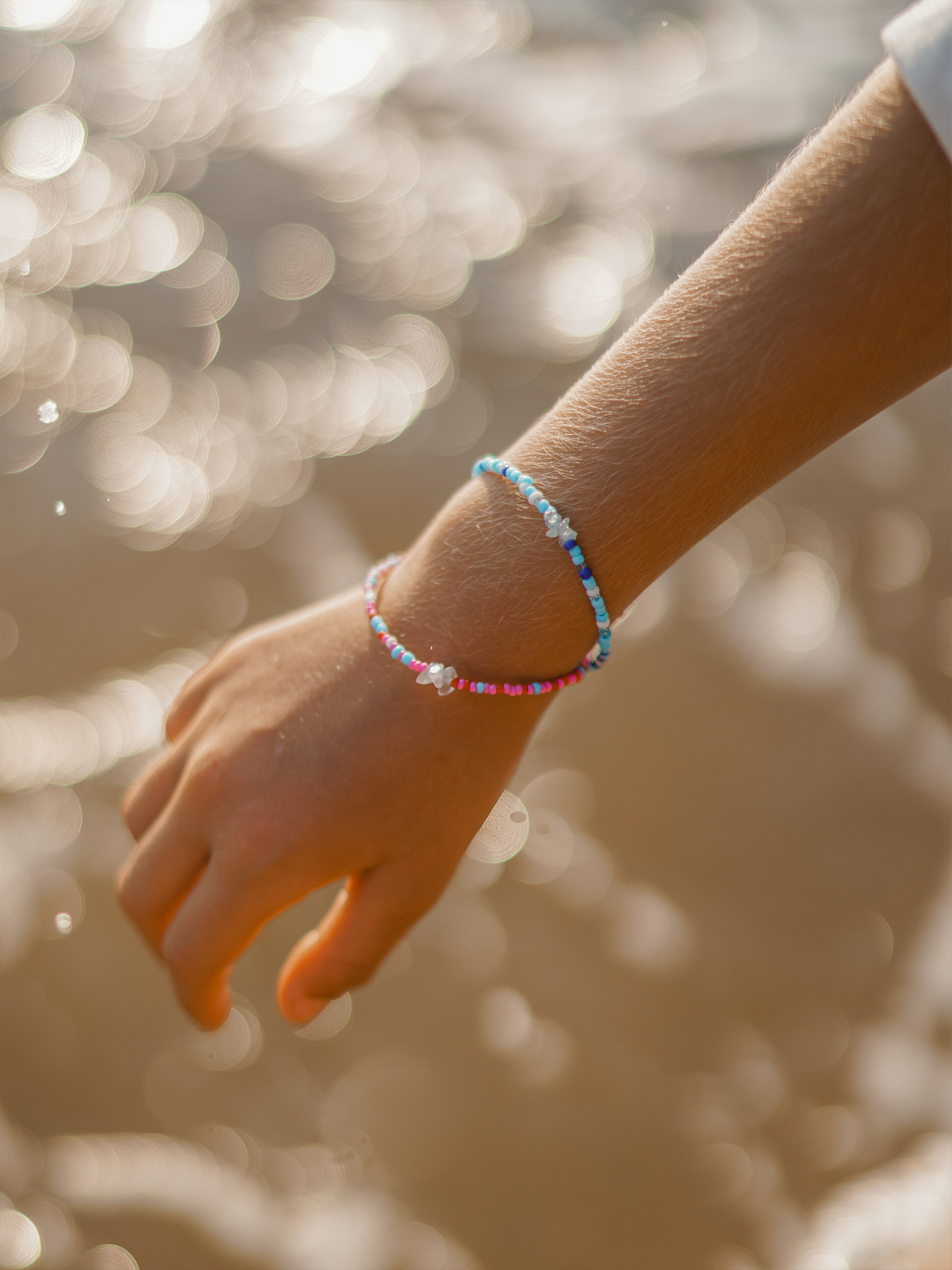 little kkj | seaside bracelet | aquamarine