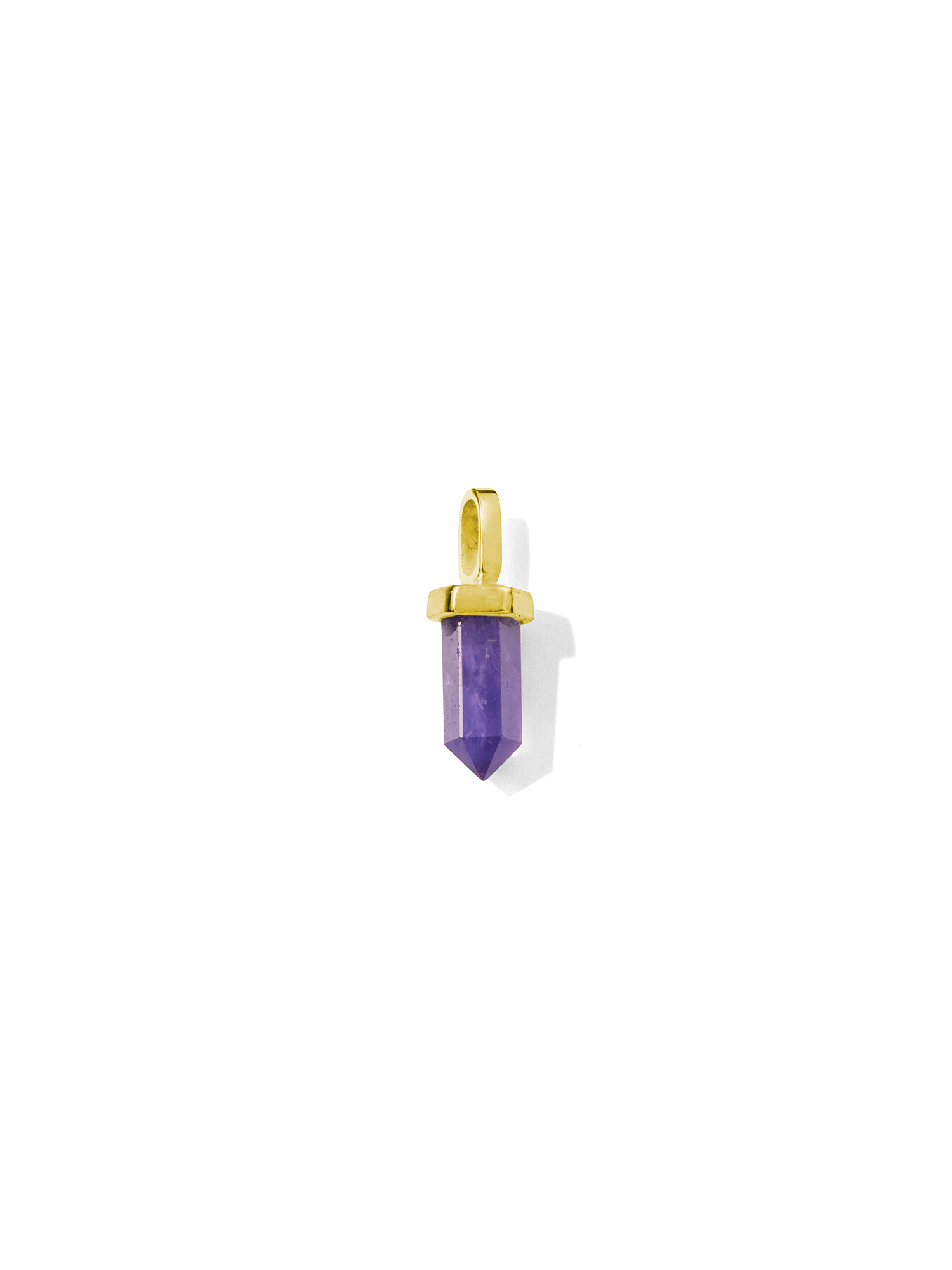 terminated crystal necklace charm | amethyst