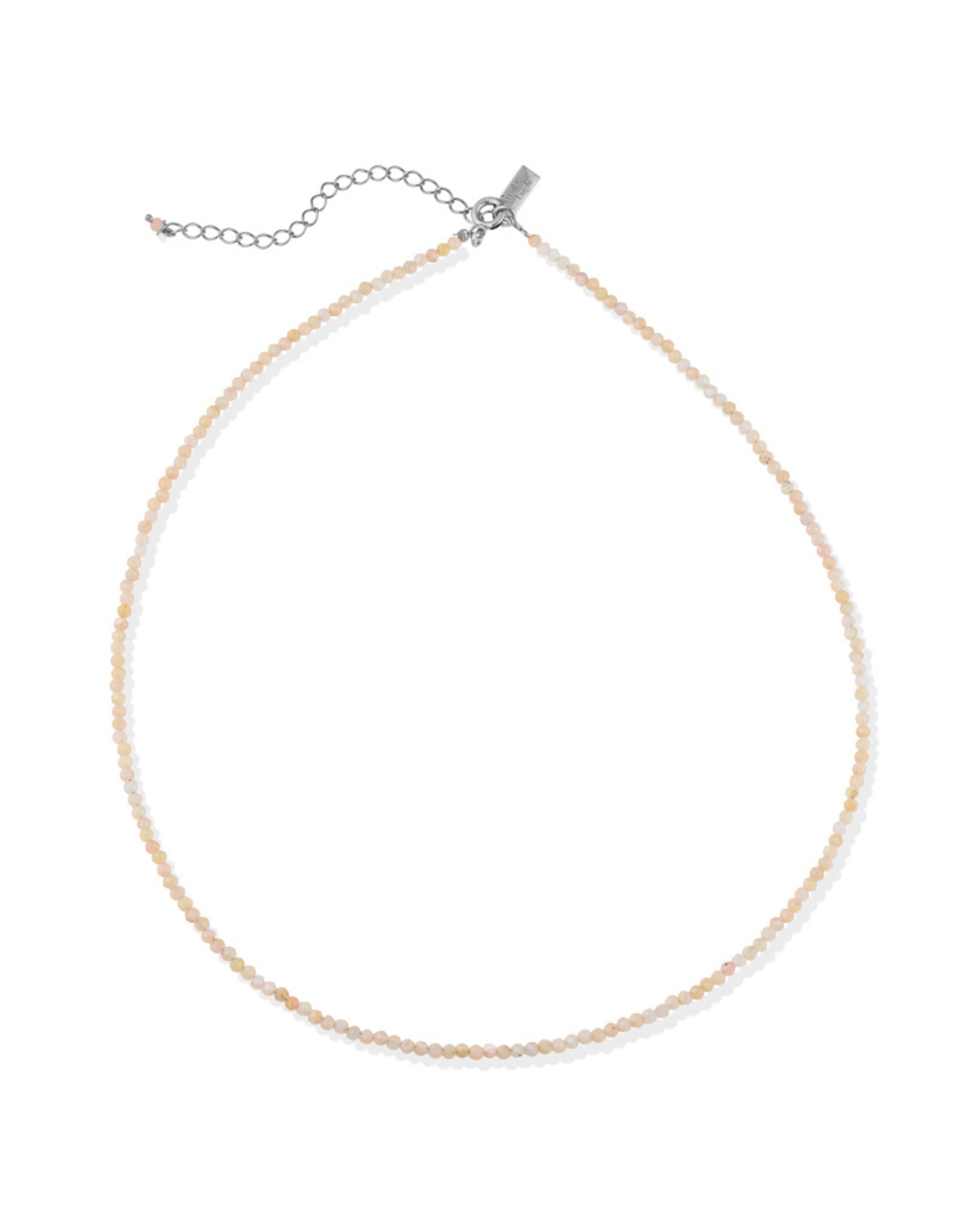 blush tide beaded necklace | pink opal