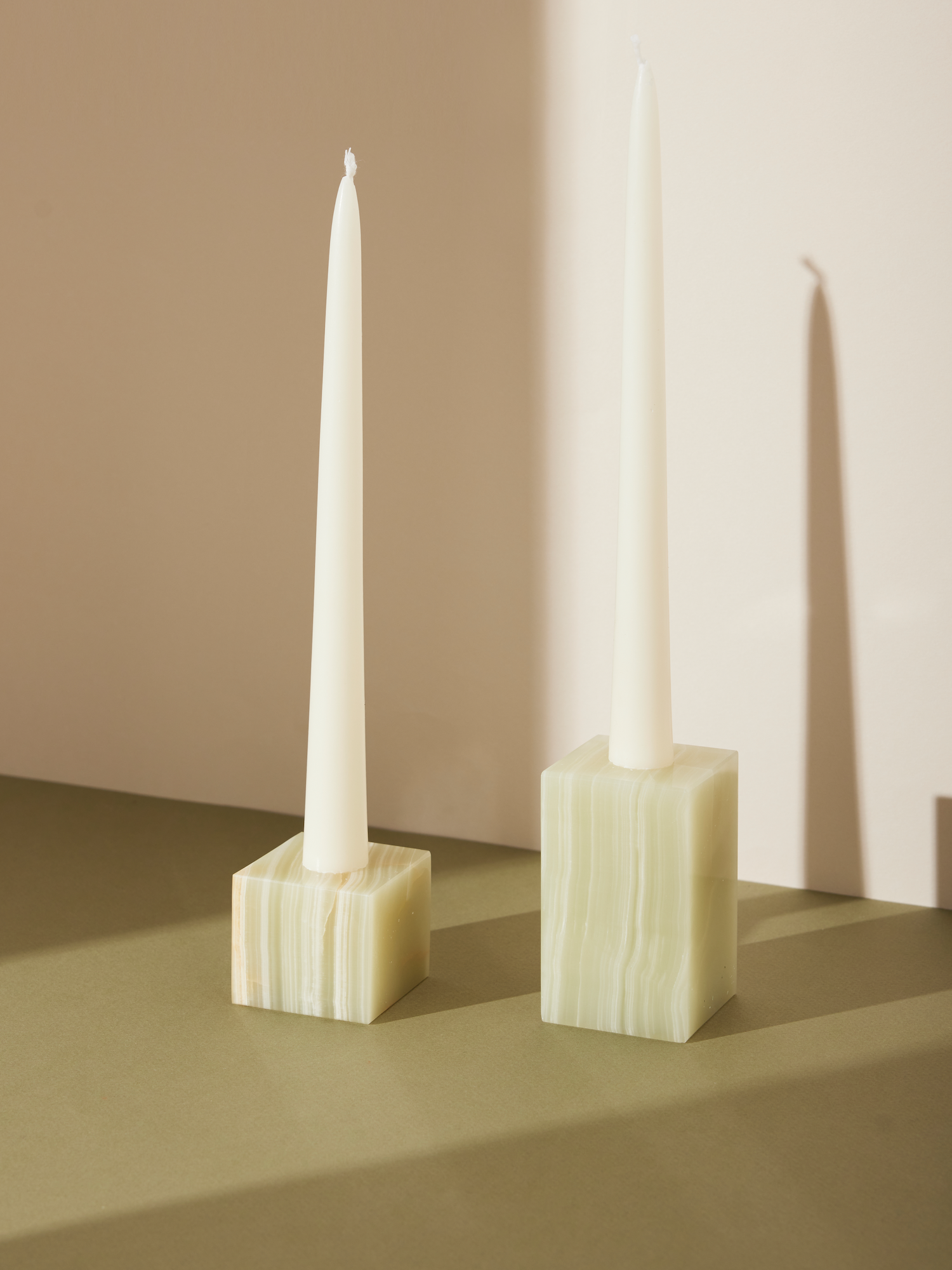 cube candle holder set | onyx