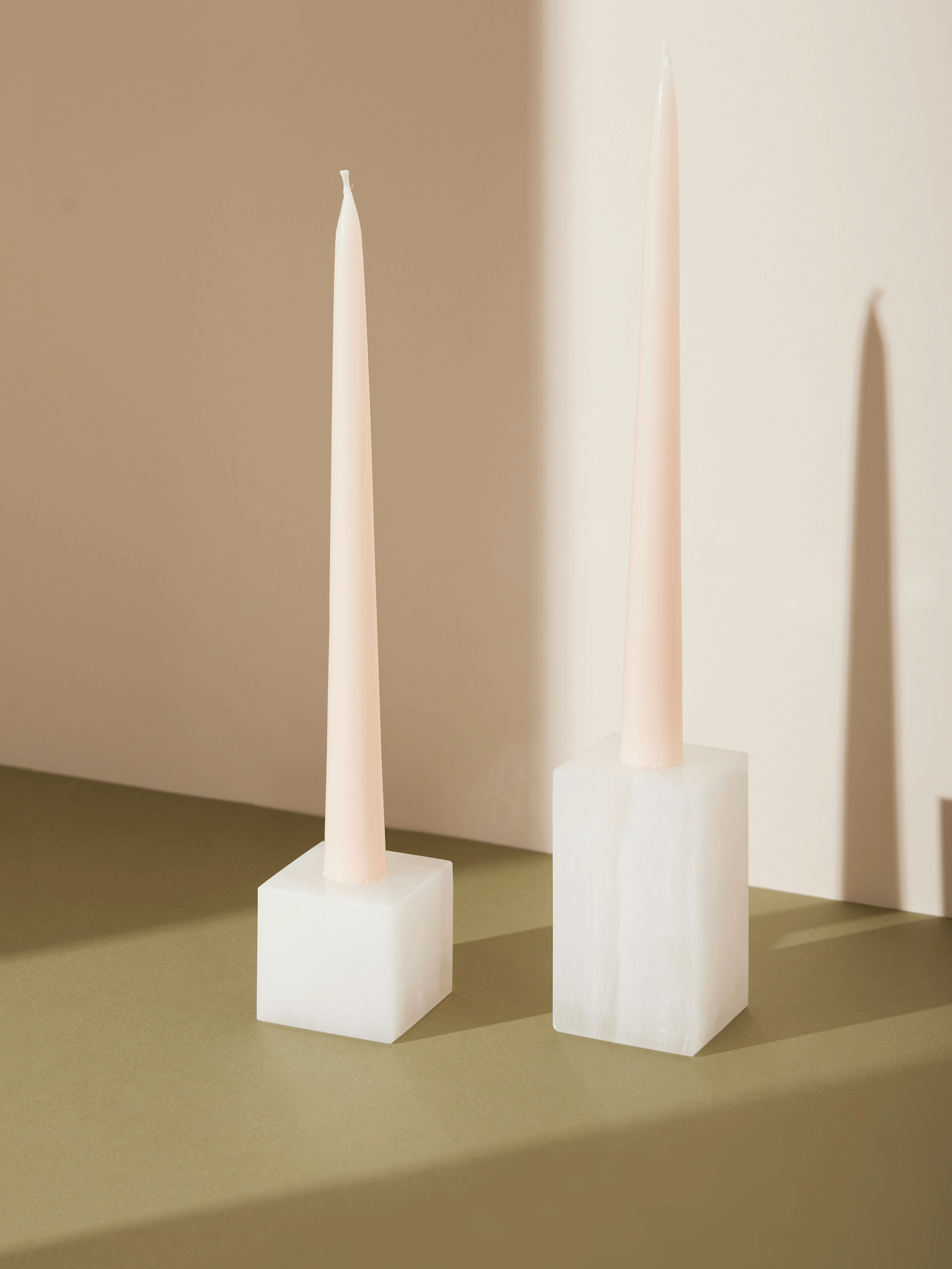 cube candle holder set | onyx