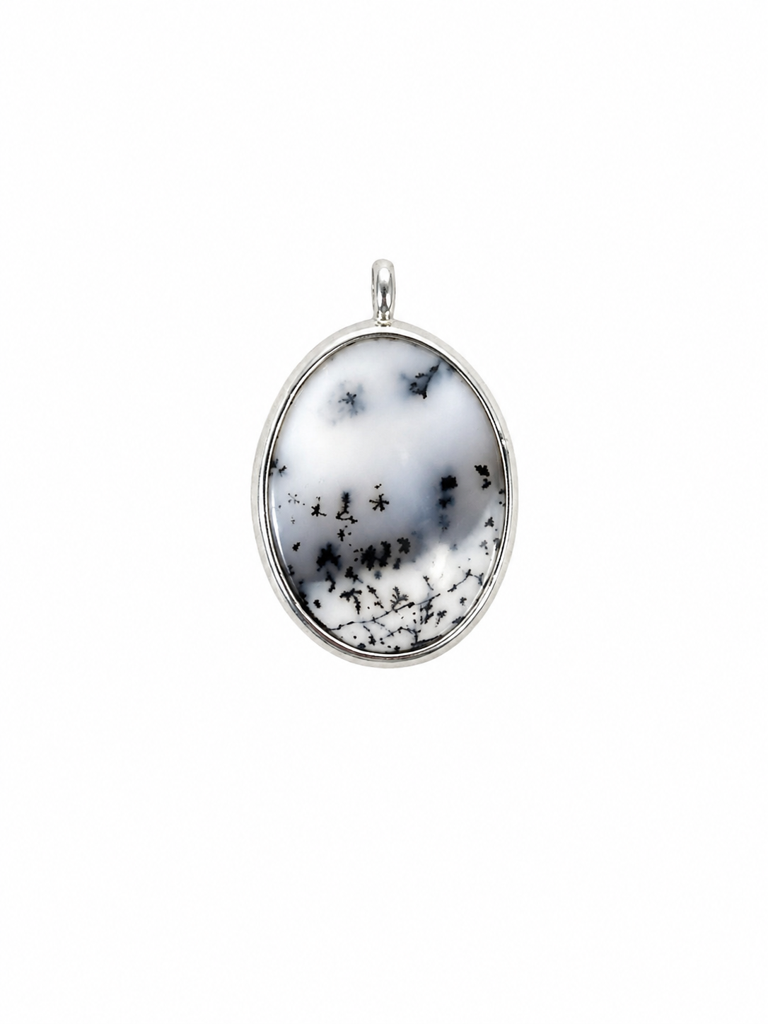 one of a kind charm | dendritic opal | 925 sterling silver