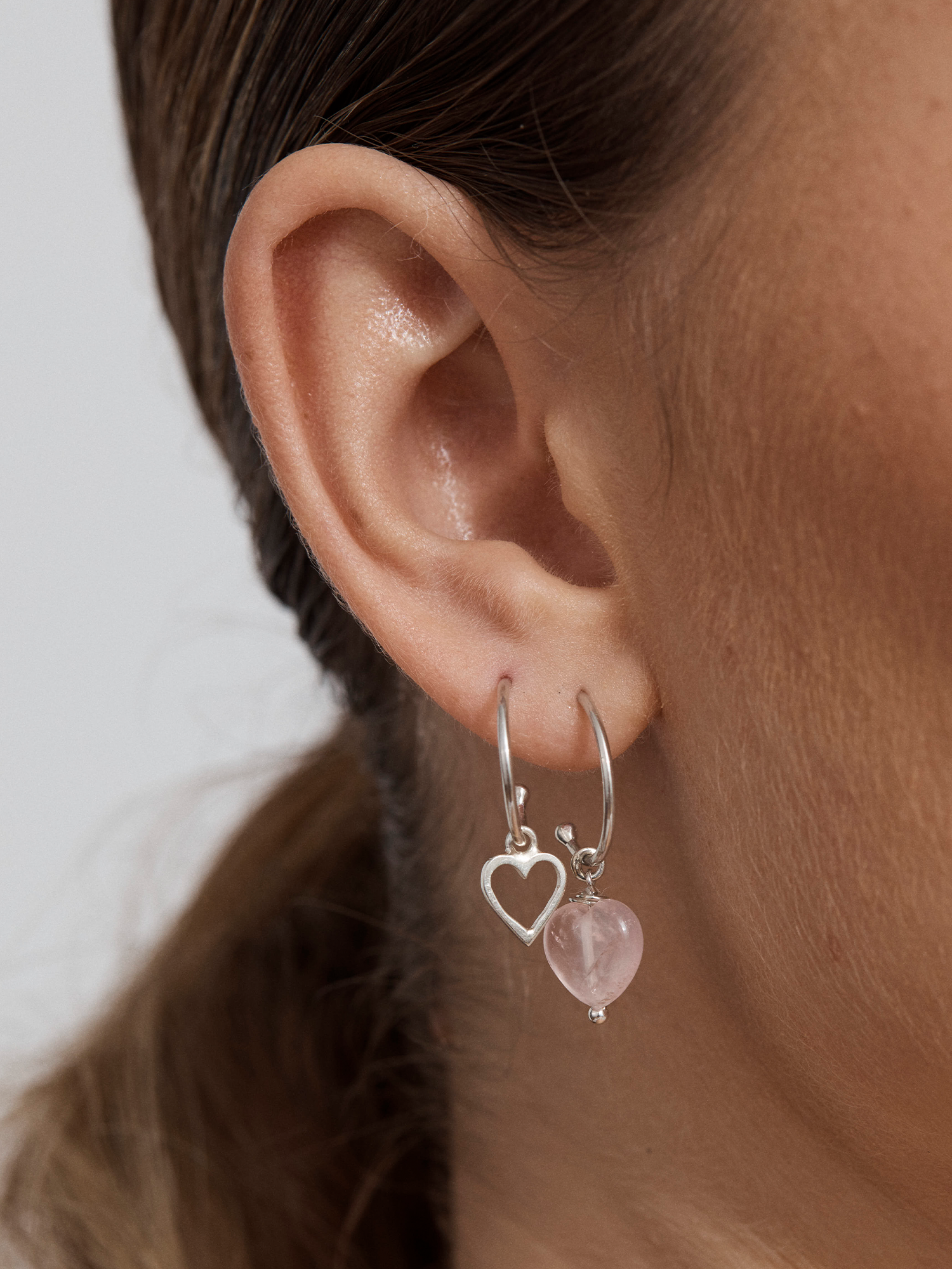 cut out heart earring charm