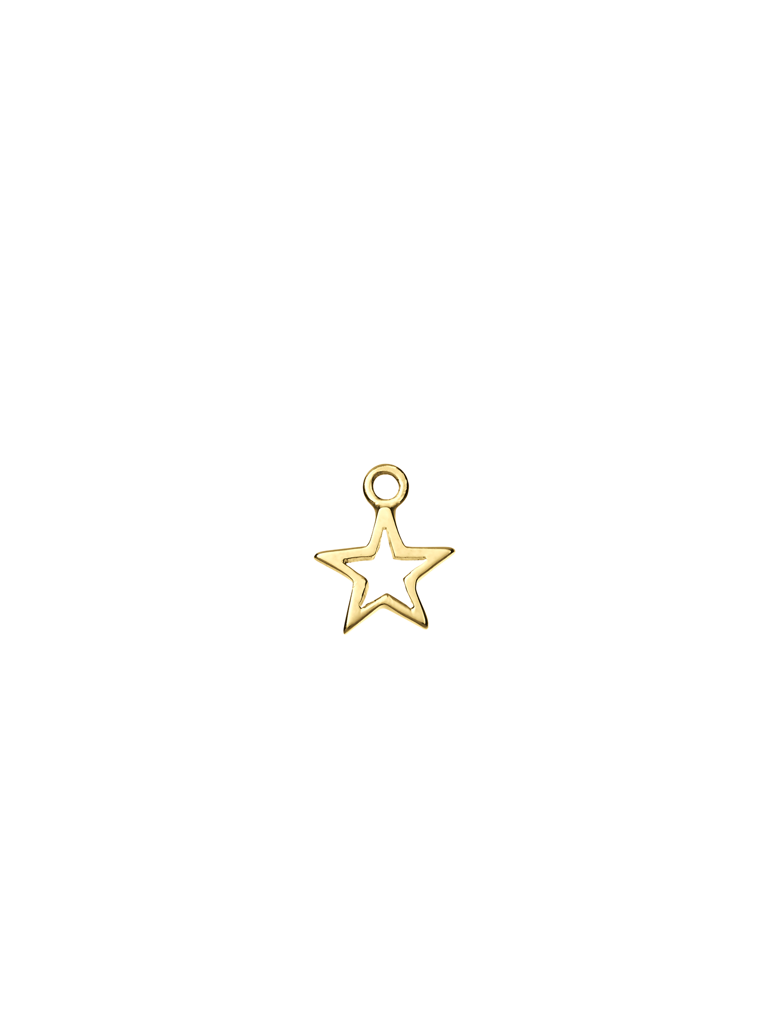 hollow star earring charm