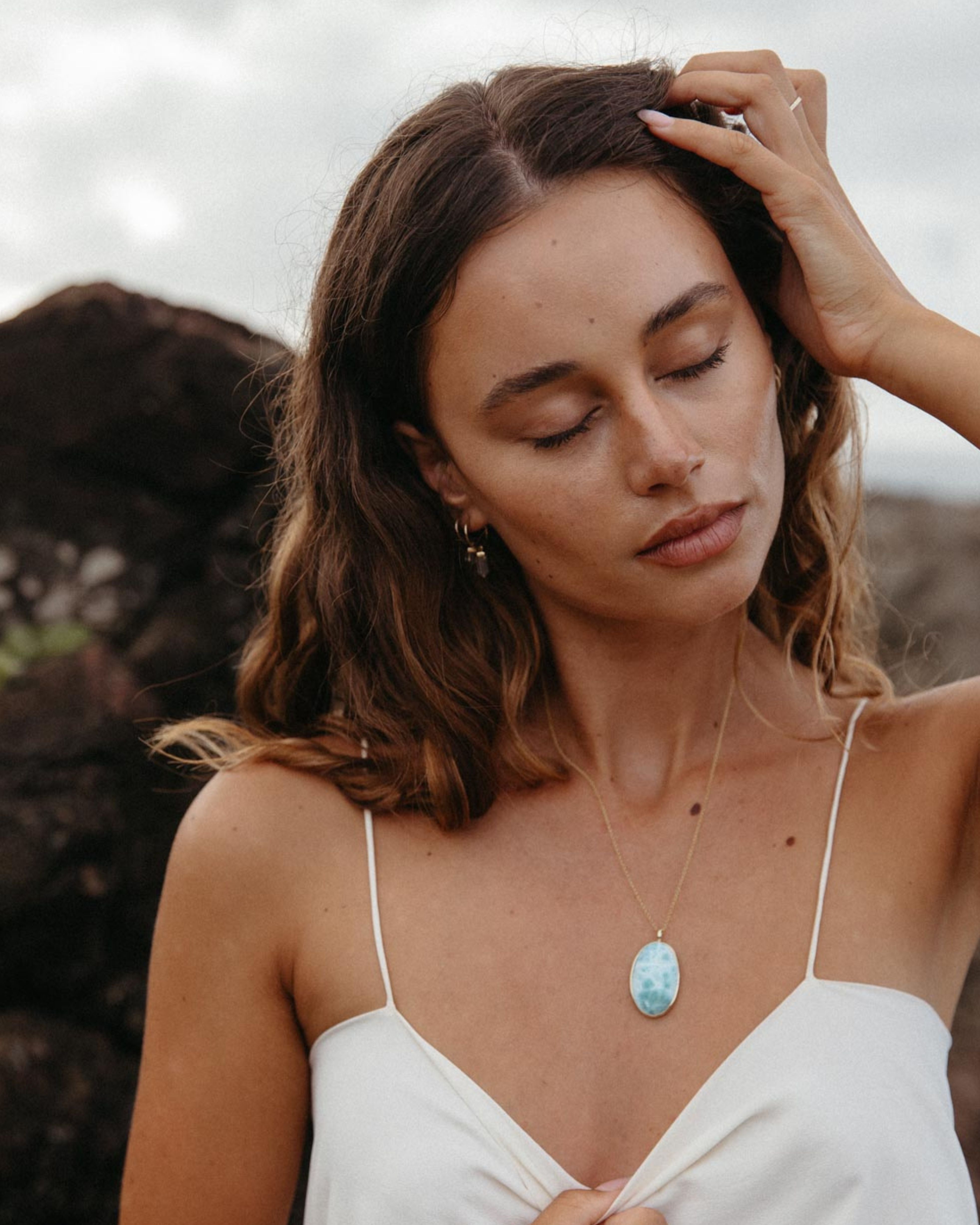 Larimar #6 | 18k Gold Vermeil | One Of a Kind Magic Drop 3