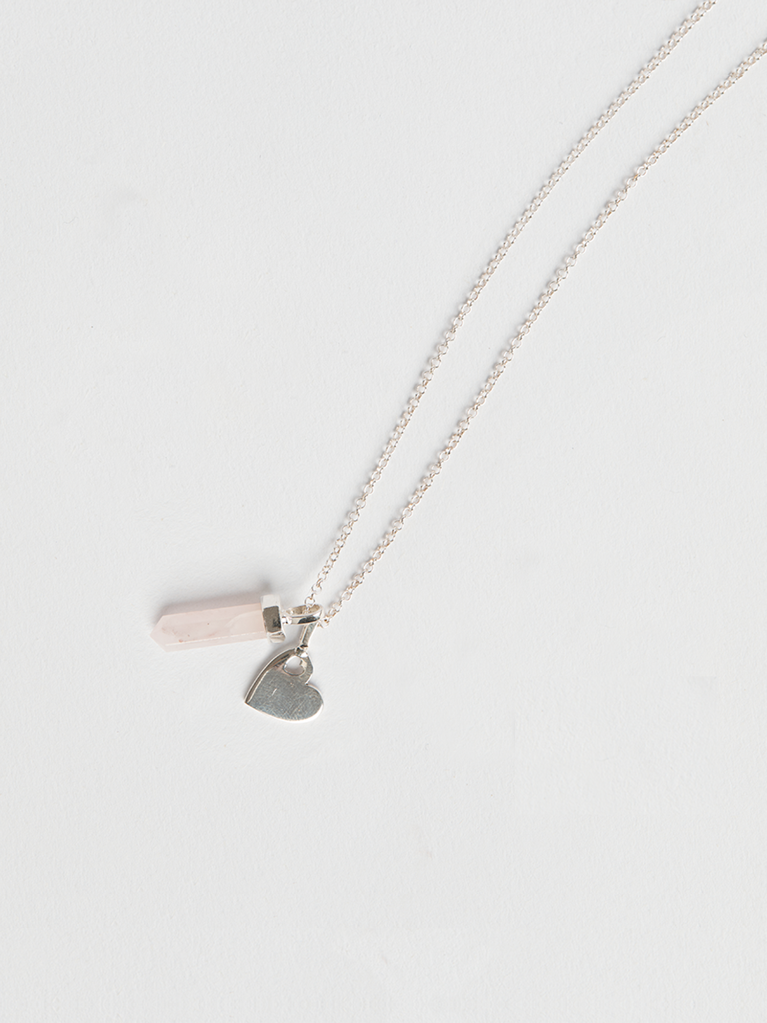 love necklace | rose quartz