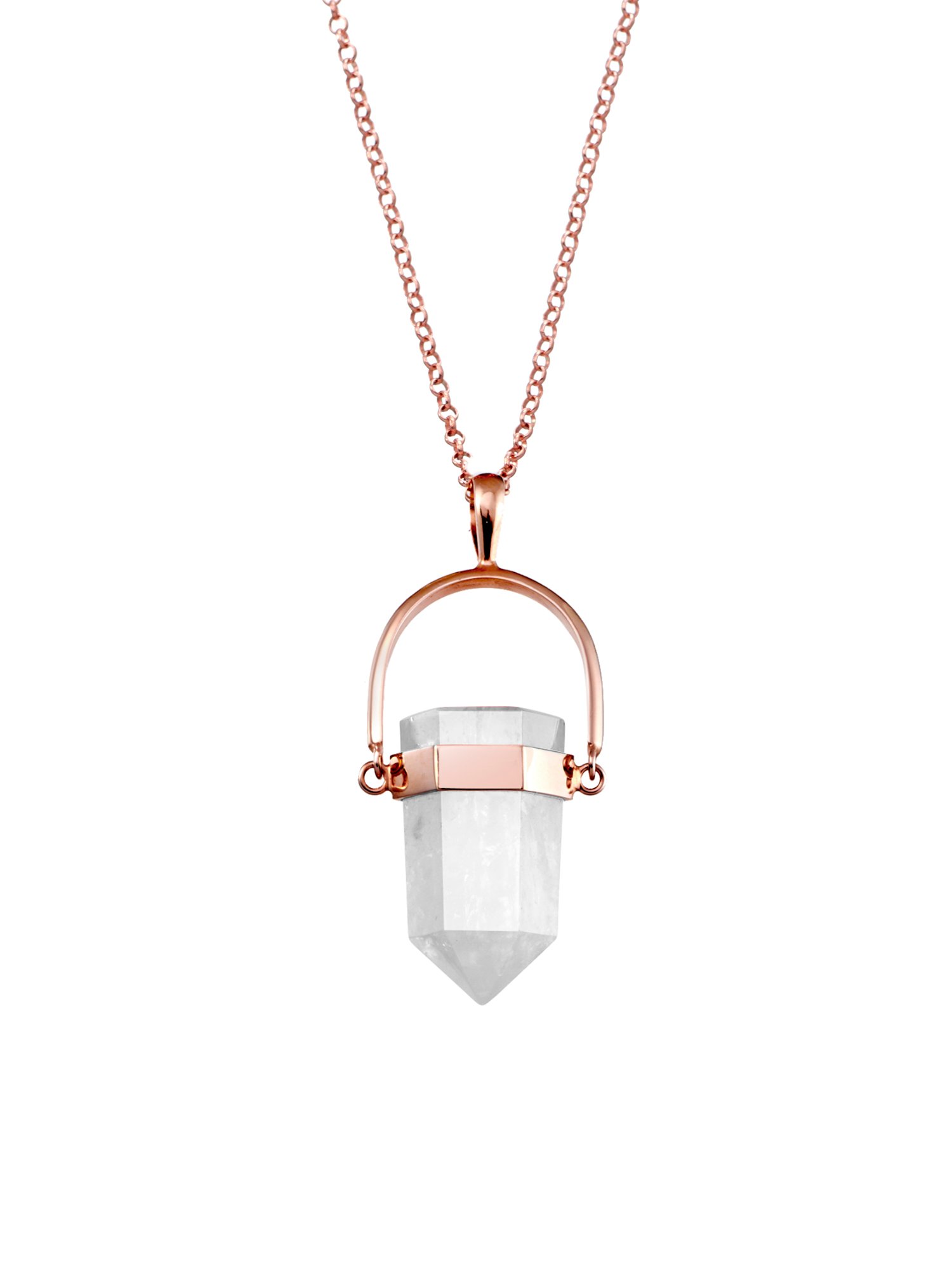 Lepidocrocite quartz pendant , healing crystal , layering necklace, 18 —  San José Made