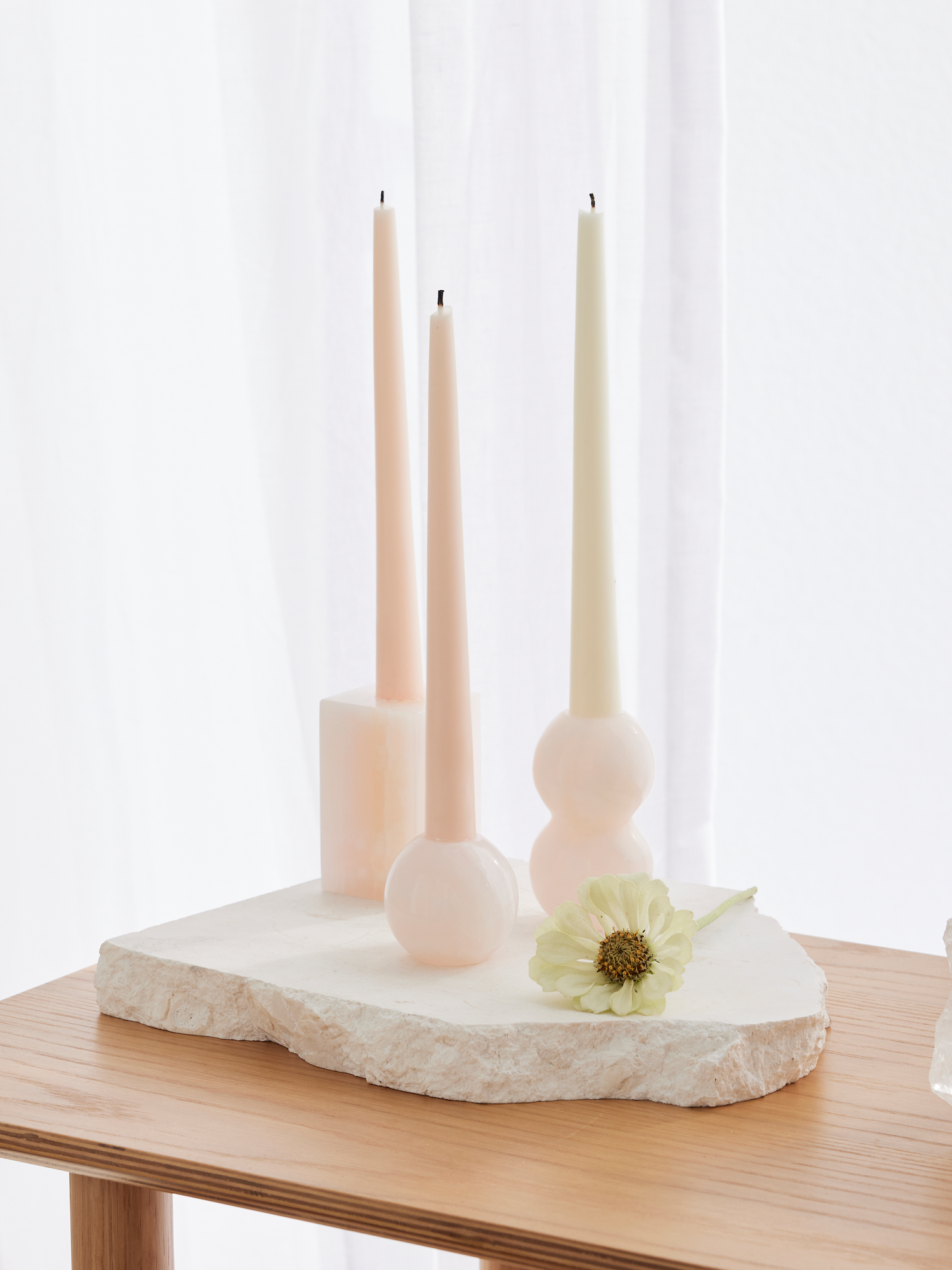 round candle holder | onyx