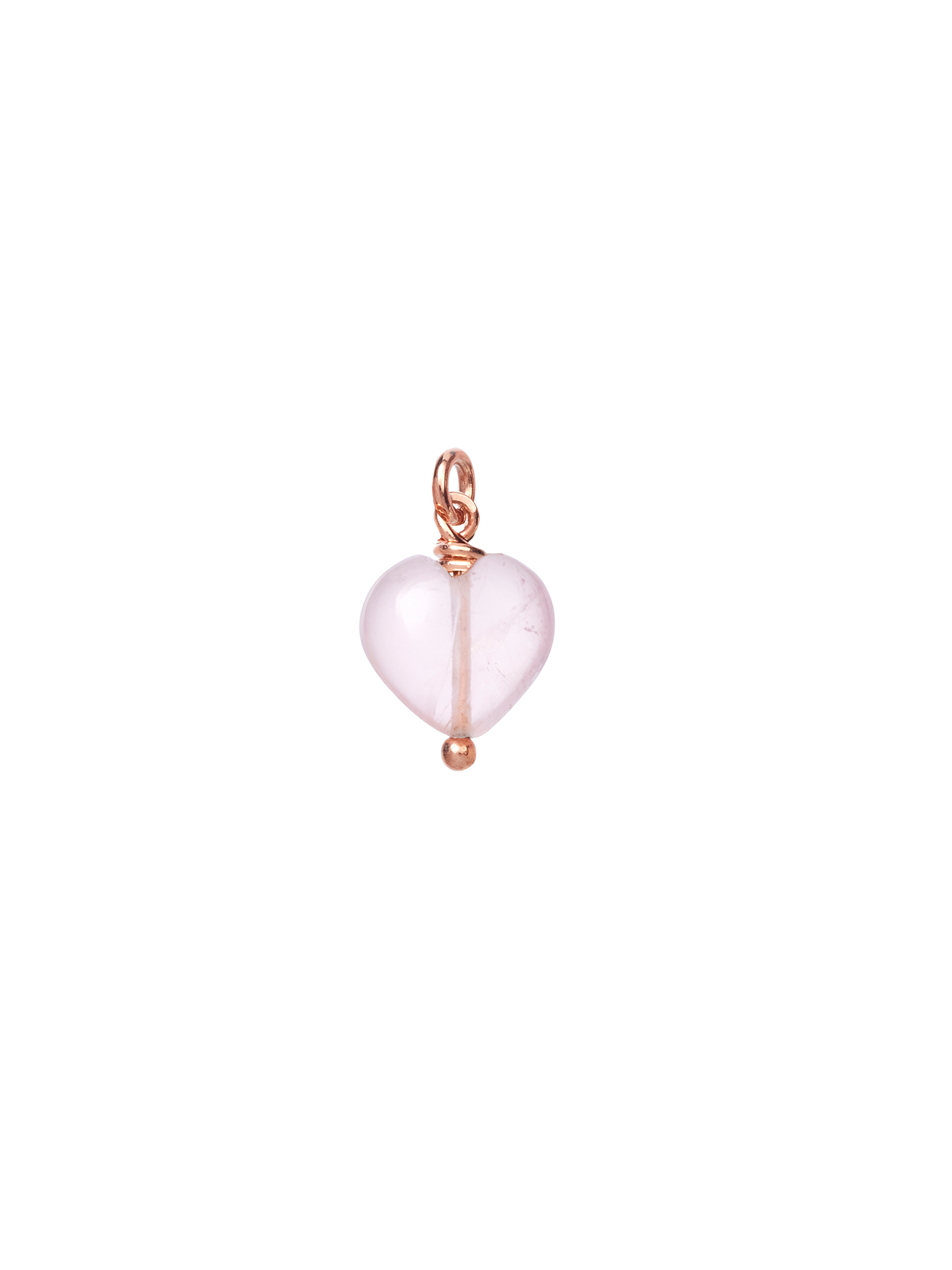 quartz heart earring charm | rose quartz