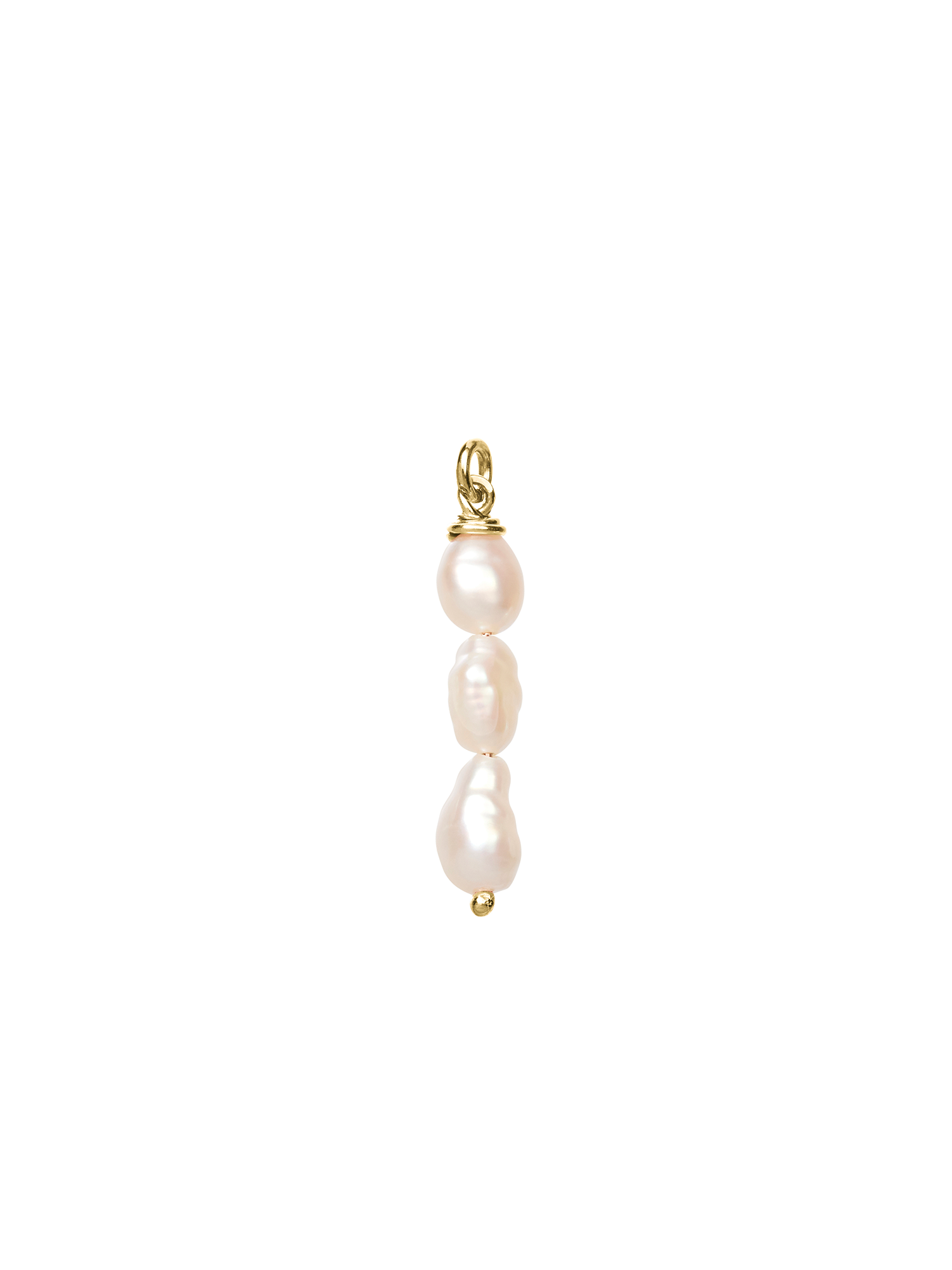 triple drop pearl earring charm