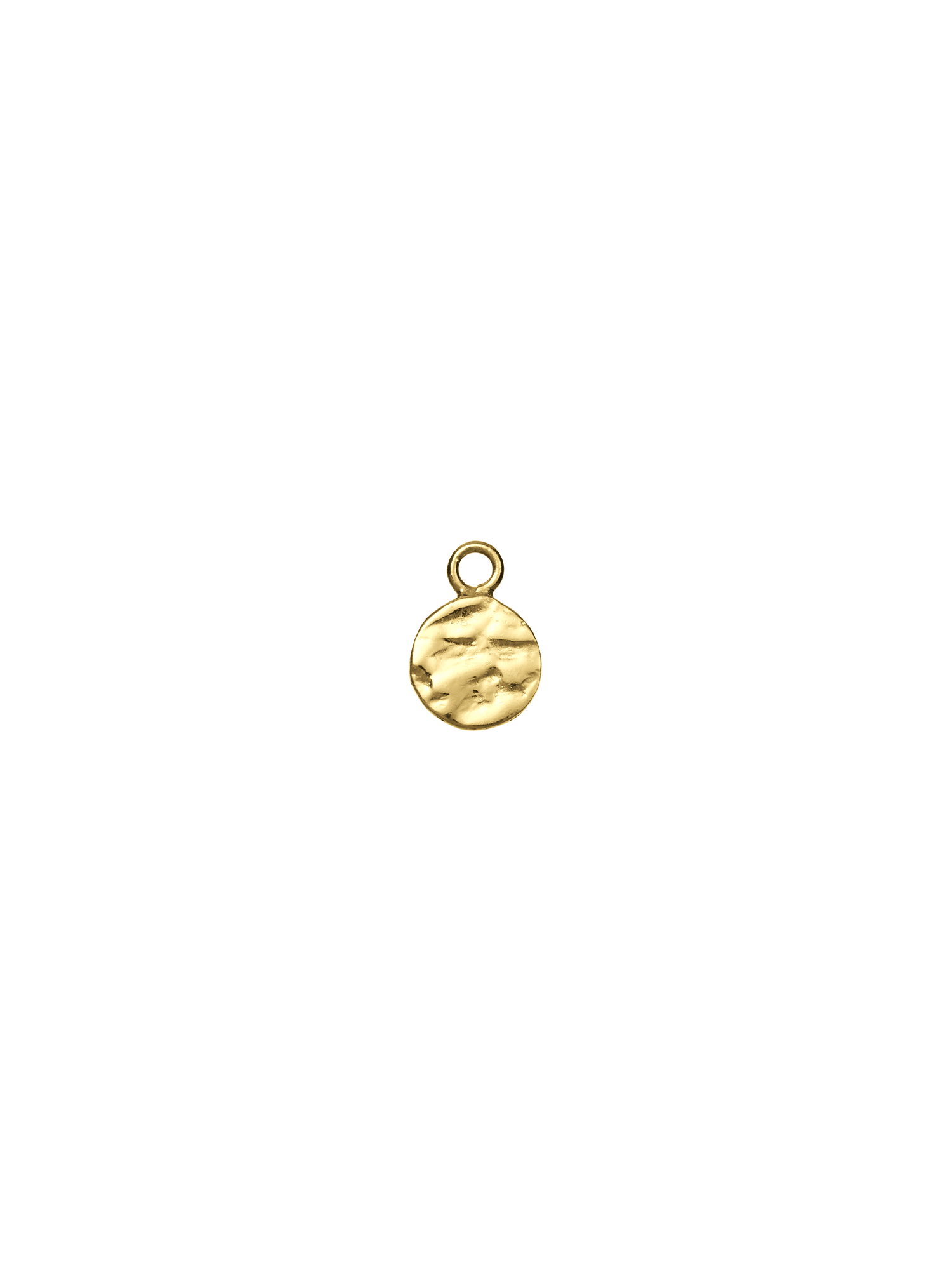 textured coin earring charm