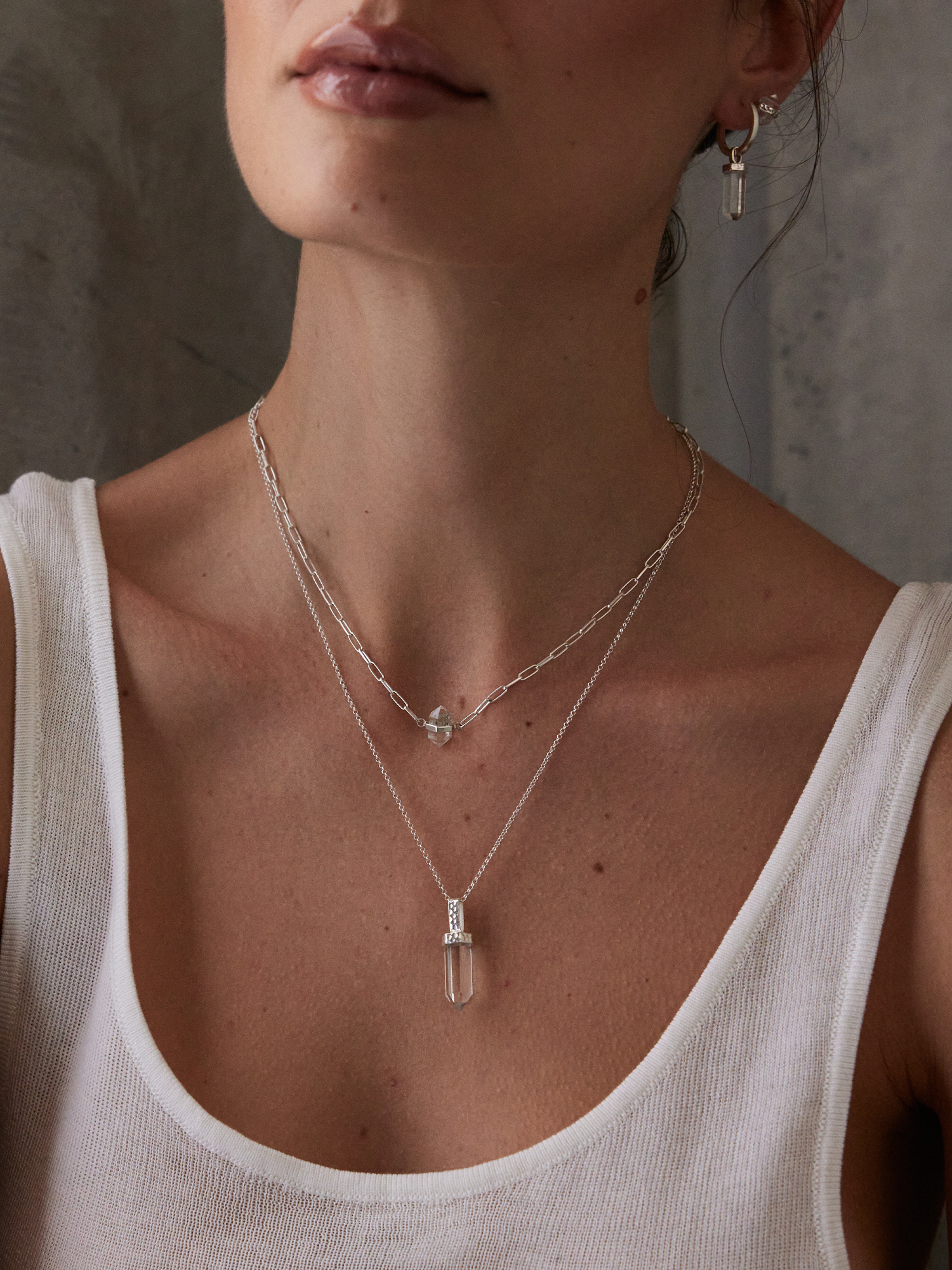 vitality necklace | clear quartz