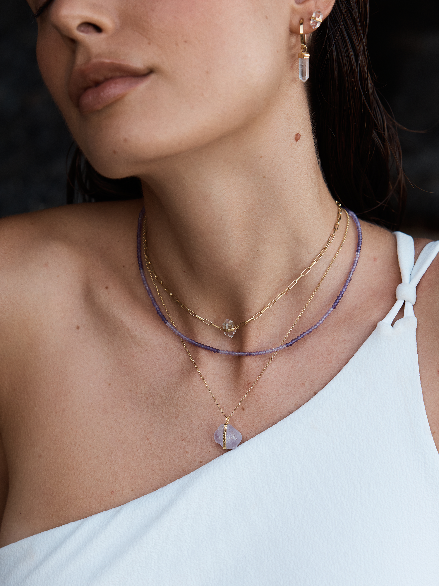 vitality necklace | clear quartz