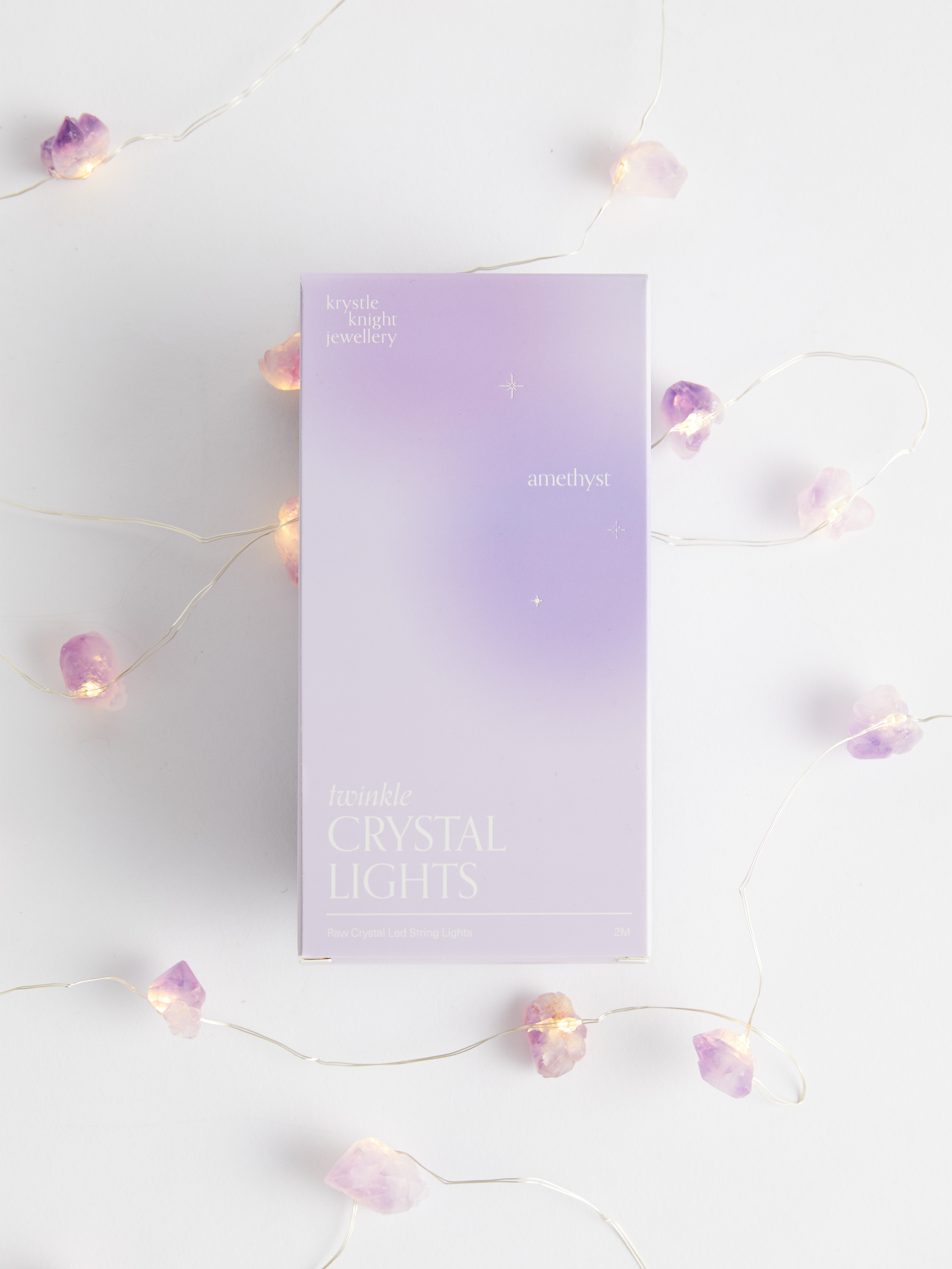 twinkle crystal lights | amethyst