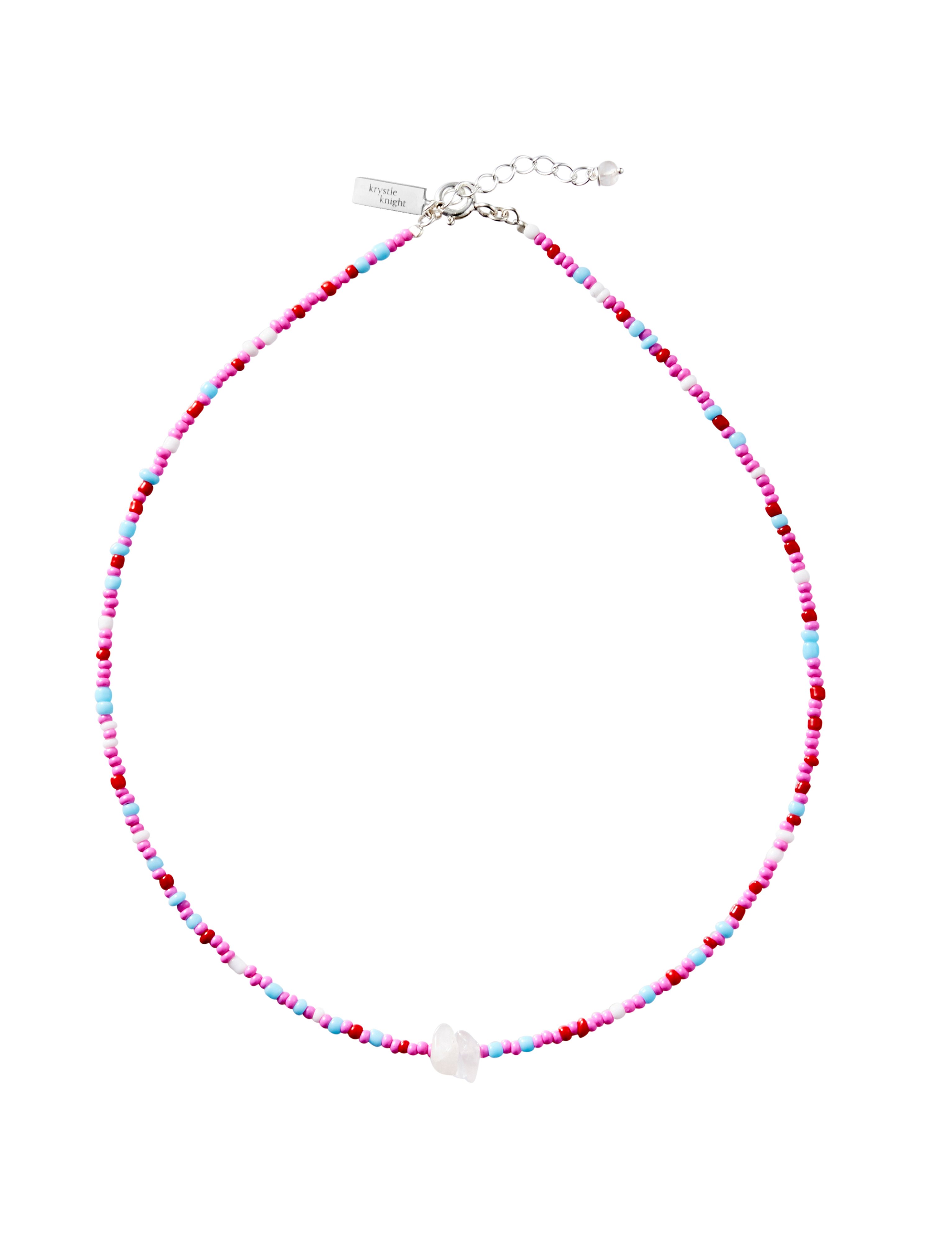 little kkj | dusk necklace | rose quartz