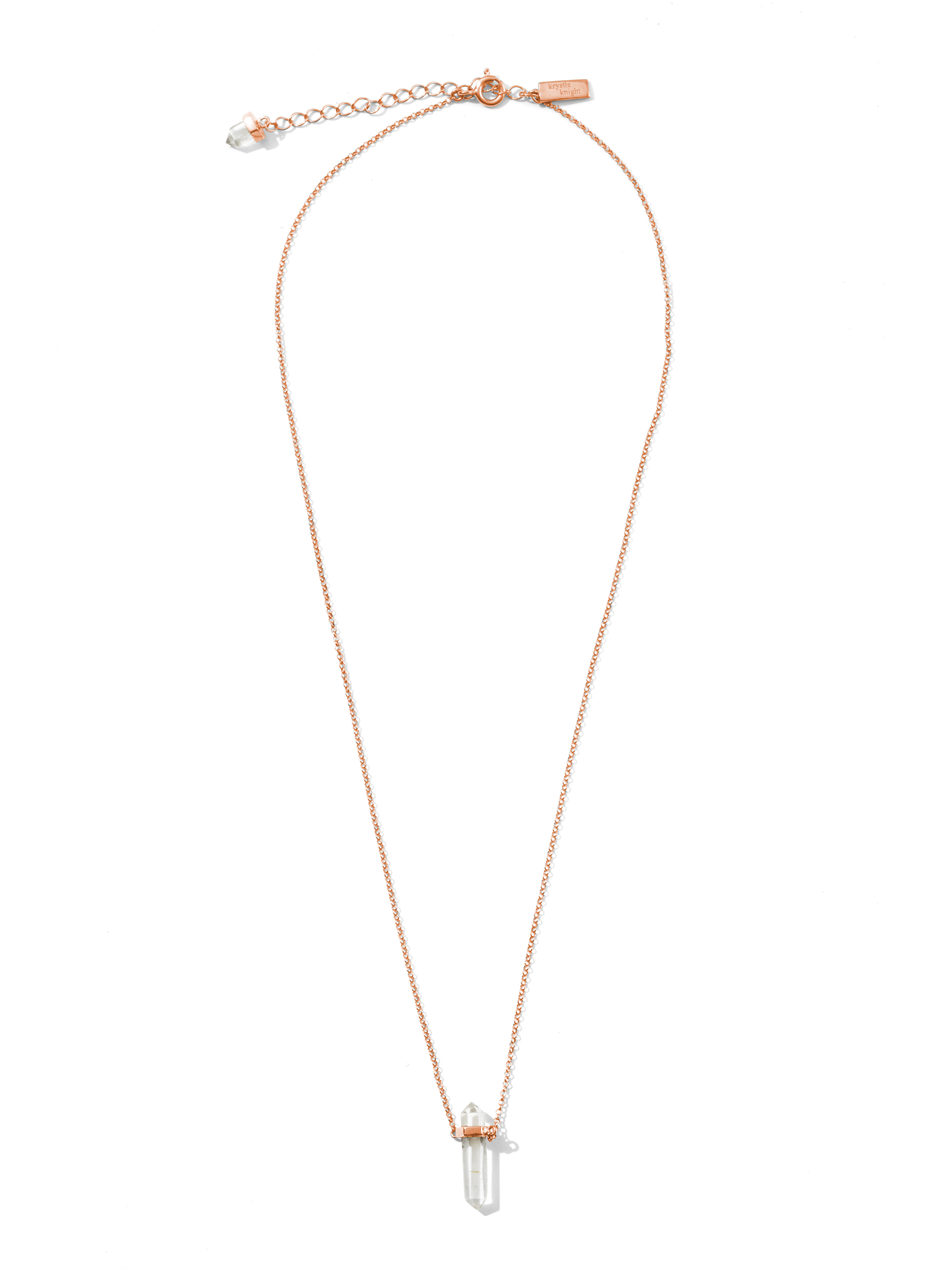 lunar quartz necklace | clear quartz