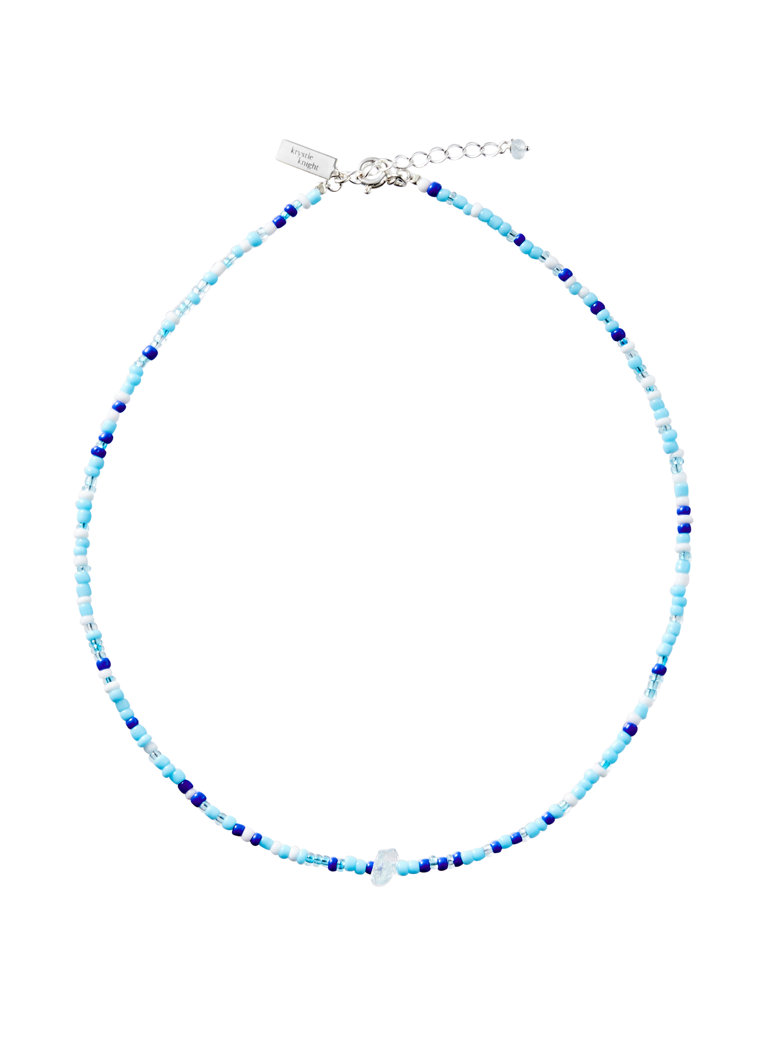 little kkj | seaside necklace | aquamarine