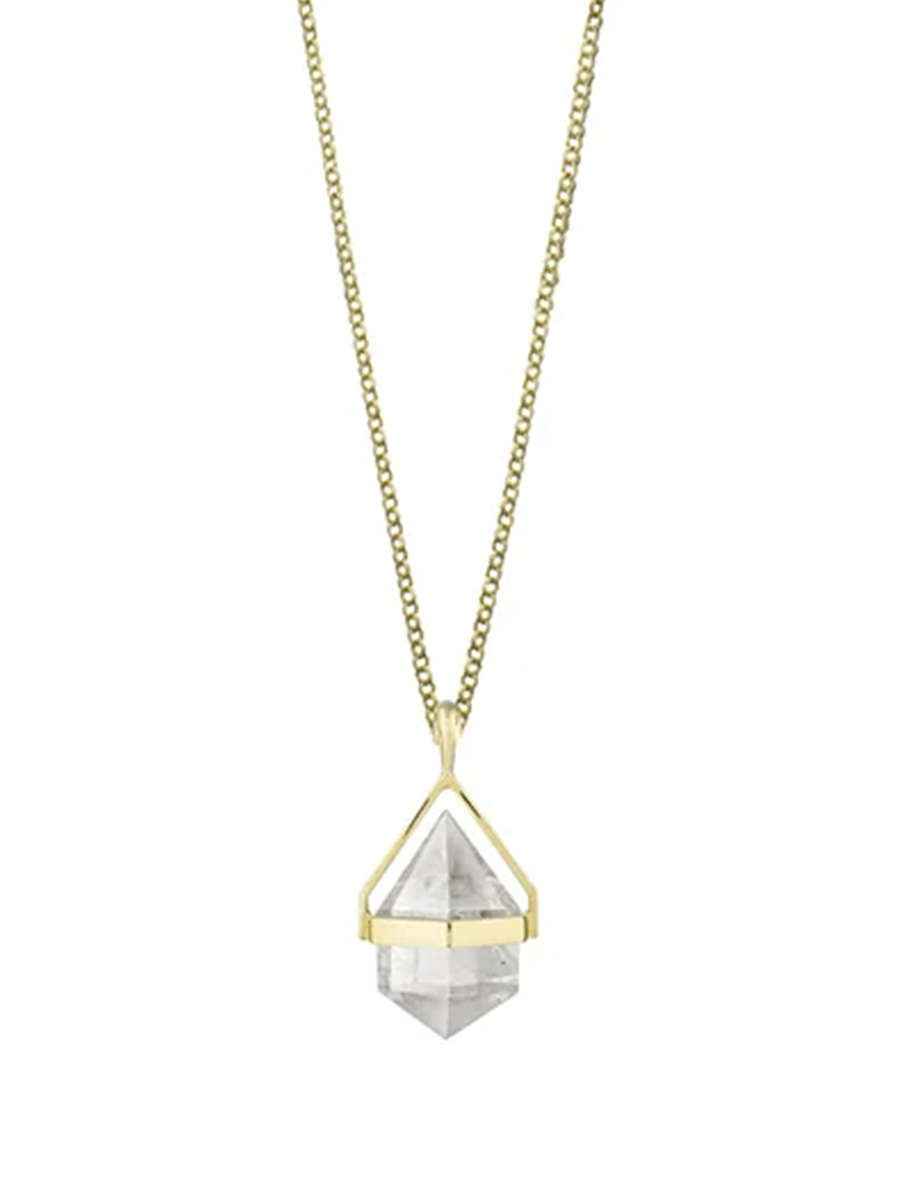 mini white aura necklace #4 | clear quartz