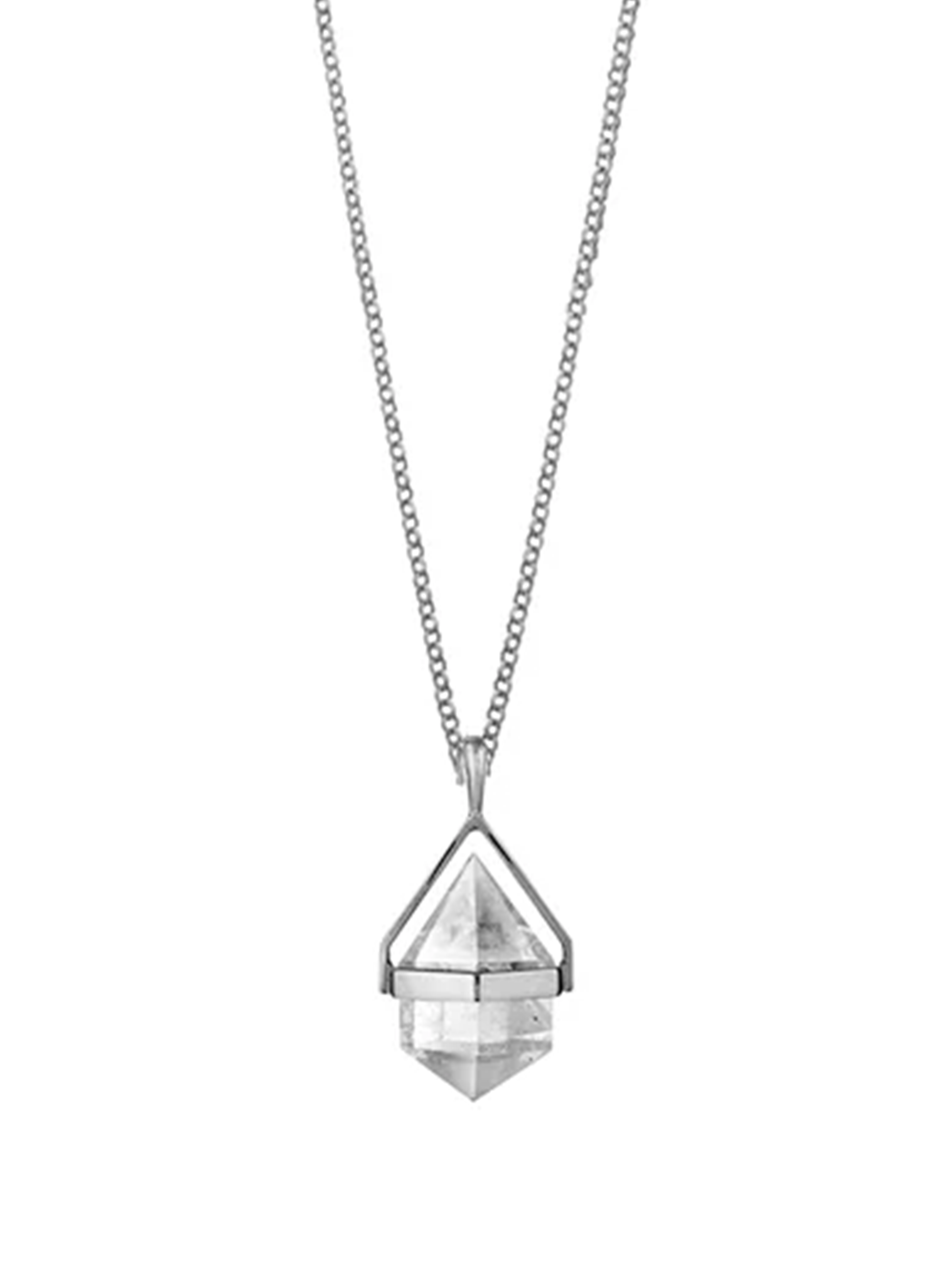 mini white aura necklace #4 | clear quartz